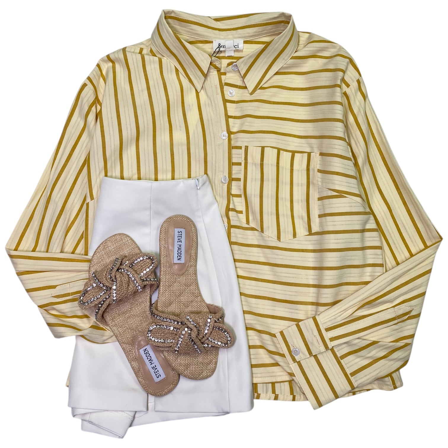 Prescott Button Down Custard Duon