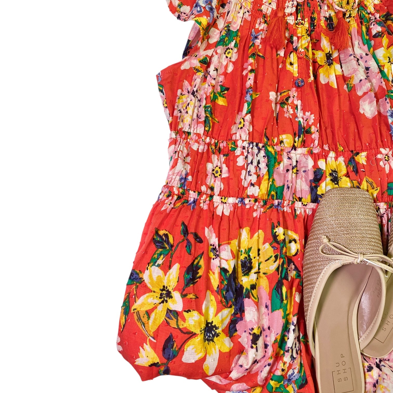 Sarahi Floral Maxi Dress Orange Multi