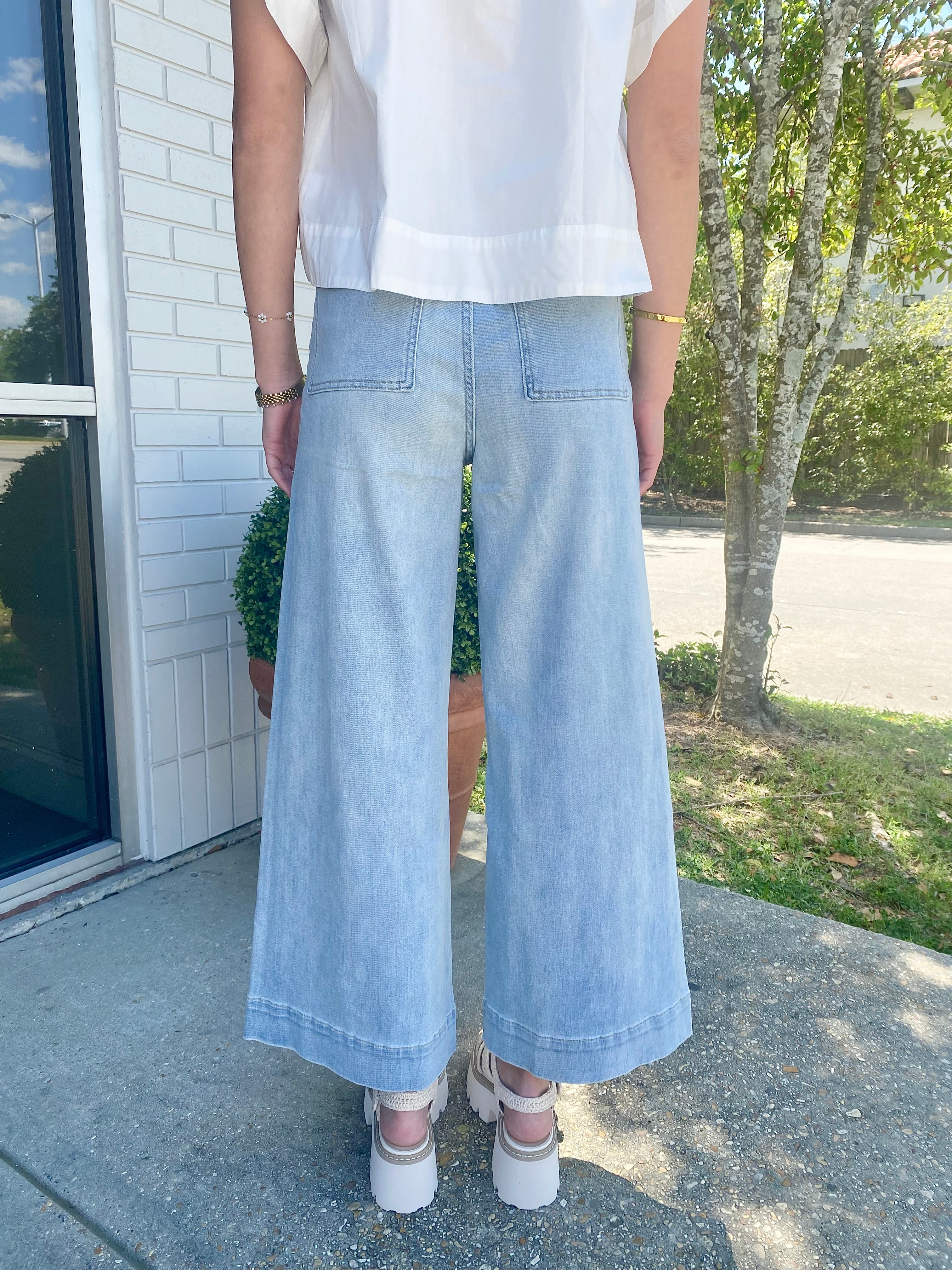 Tilly Tie Front Denim Pants