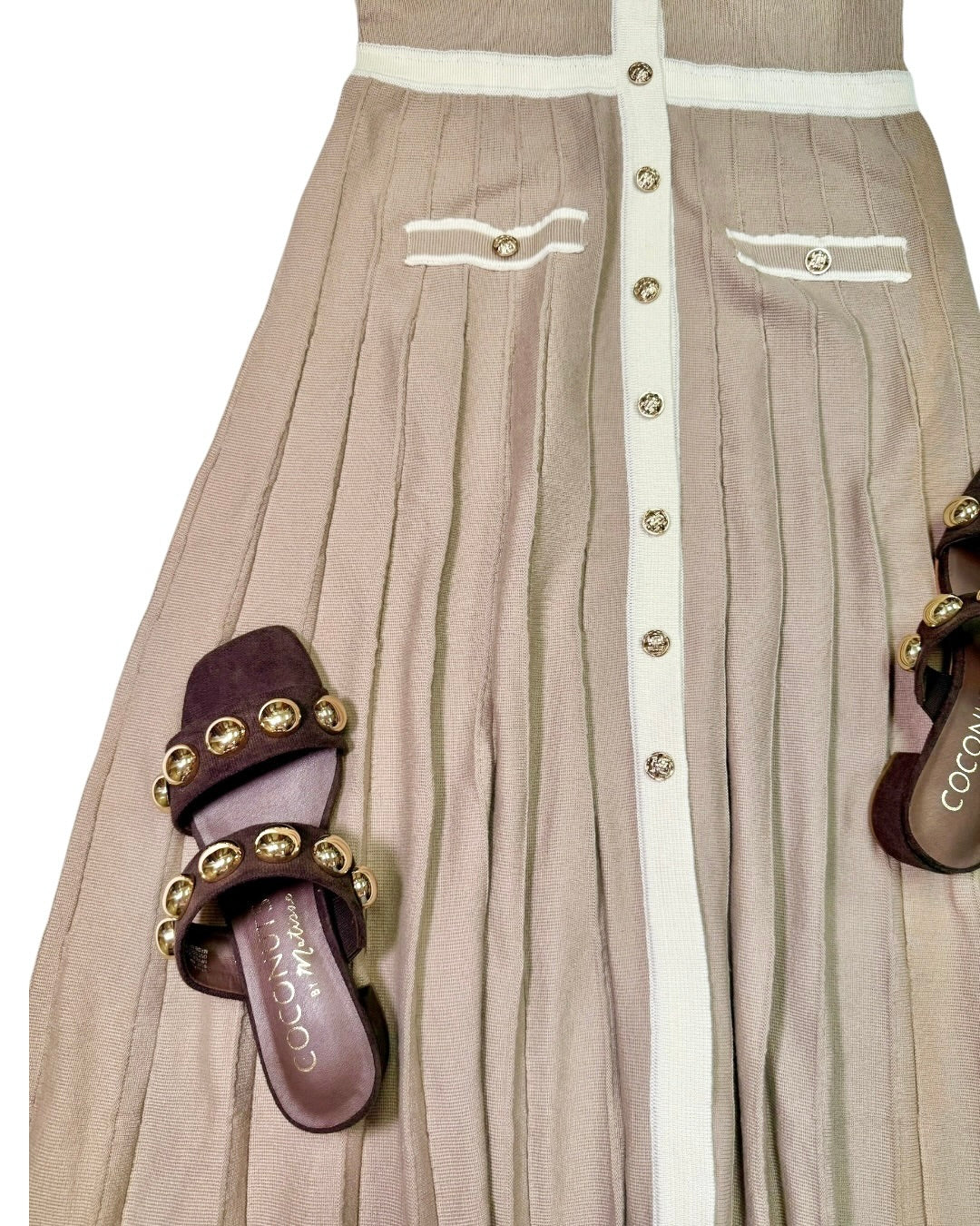 Lindsly Midi Dress Taupe