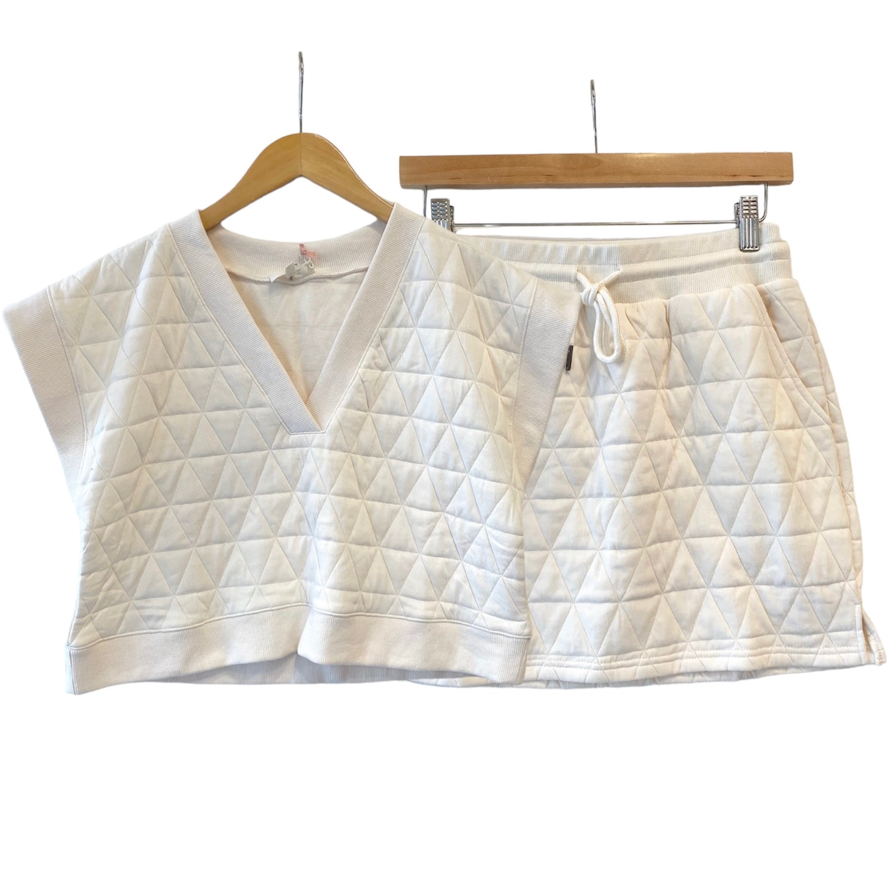 Quilted Skirt Set Ivory