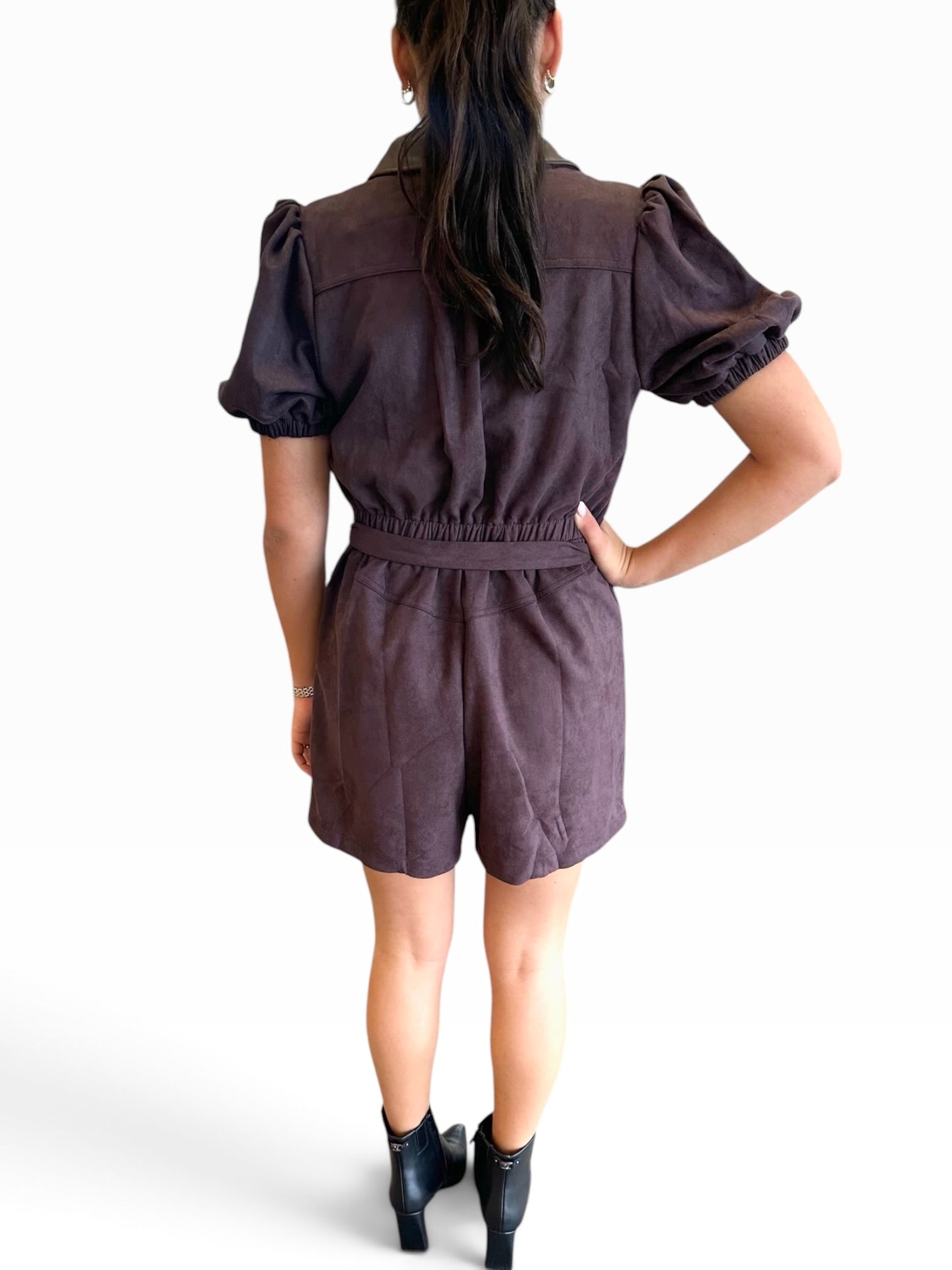 Seraphina Romper Brown