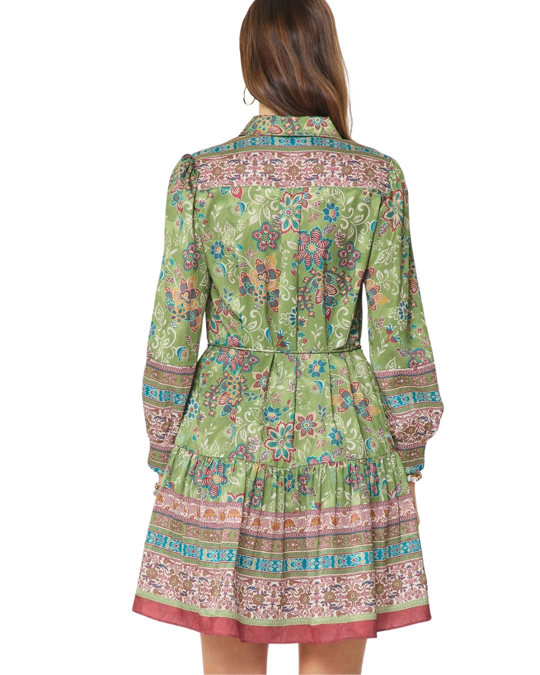 Tansy Dresss Olive Multi