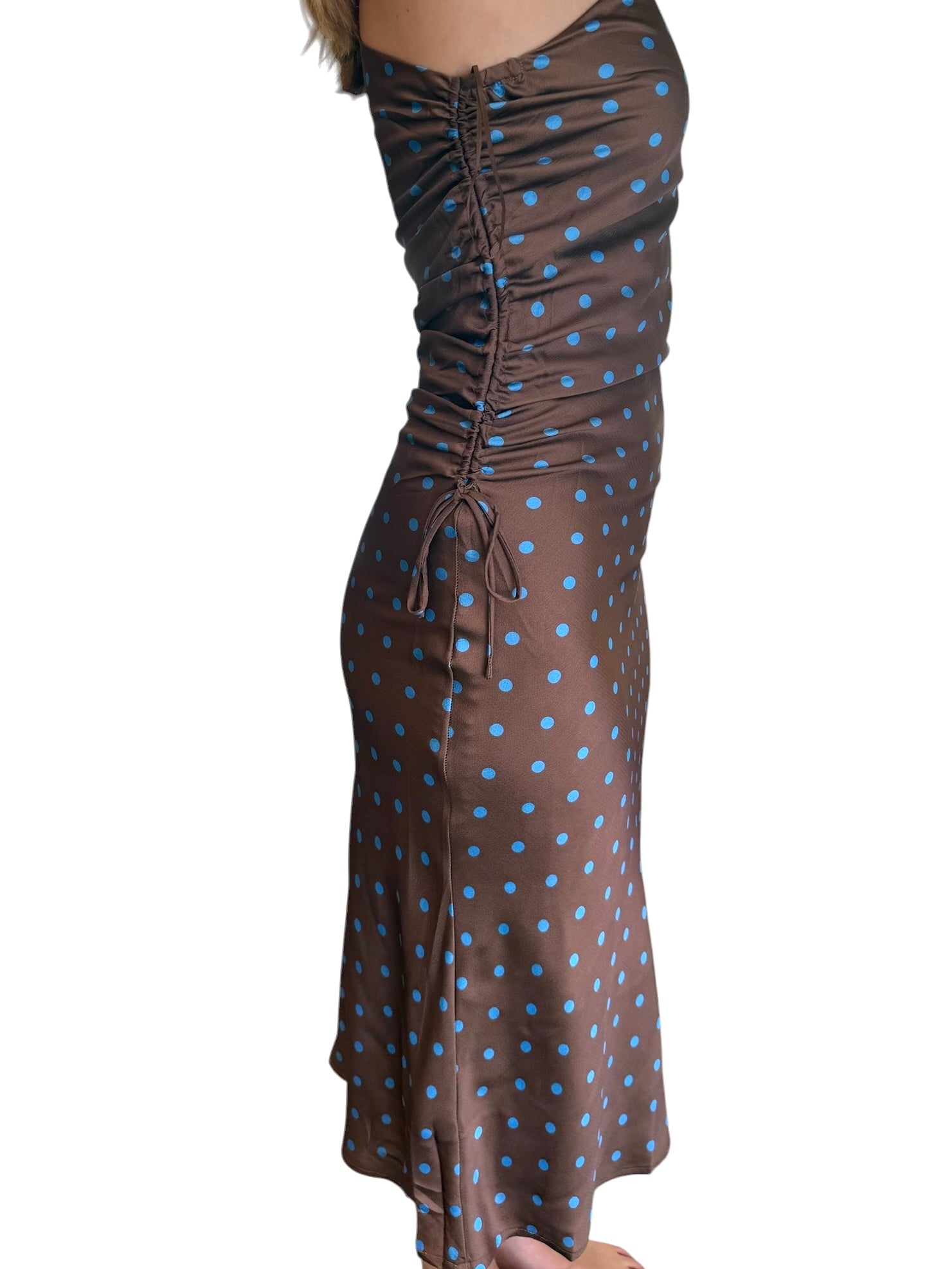 One Shoulder Dress Brown