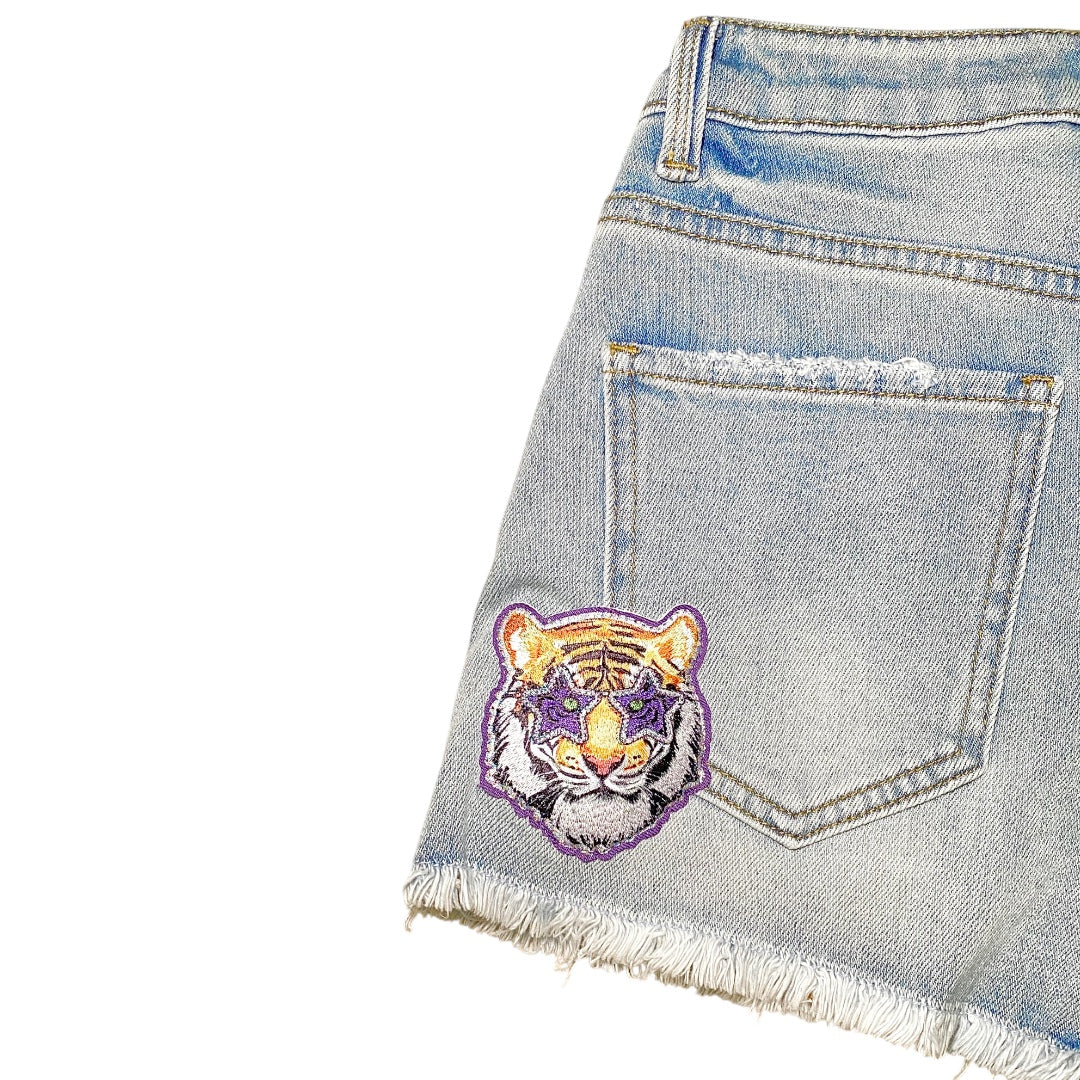 Tiger Denim Shorts Denim