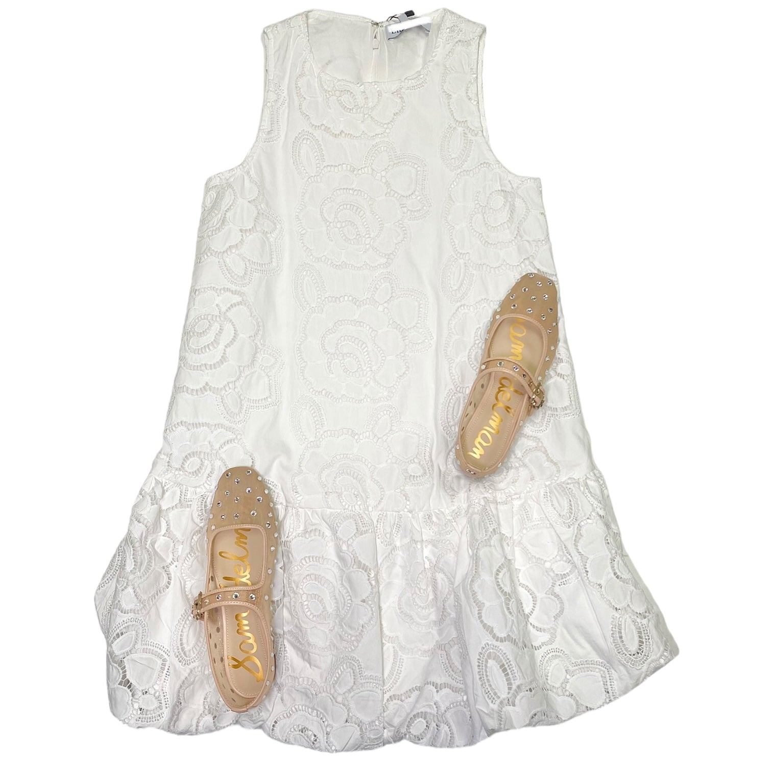 Chloe Bubble Hem Mini Dress White