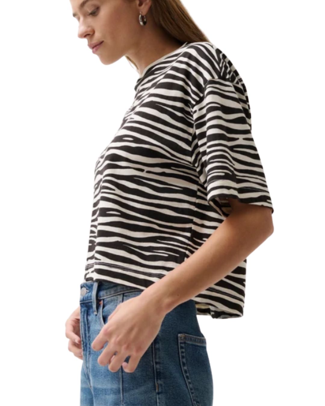 Printed Mae Top Zebra