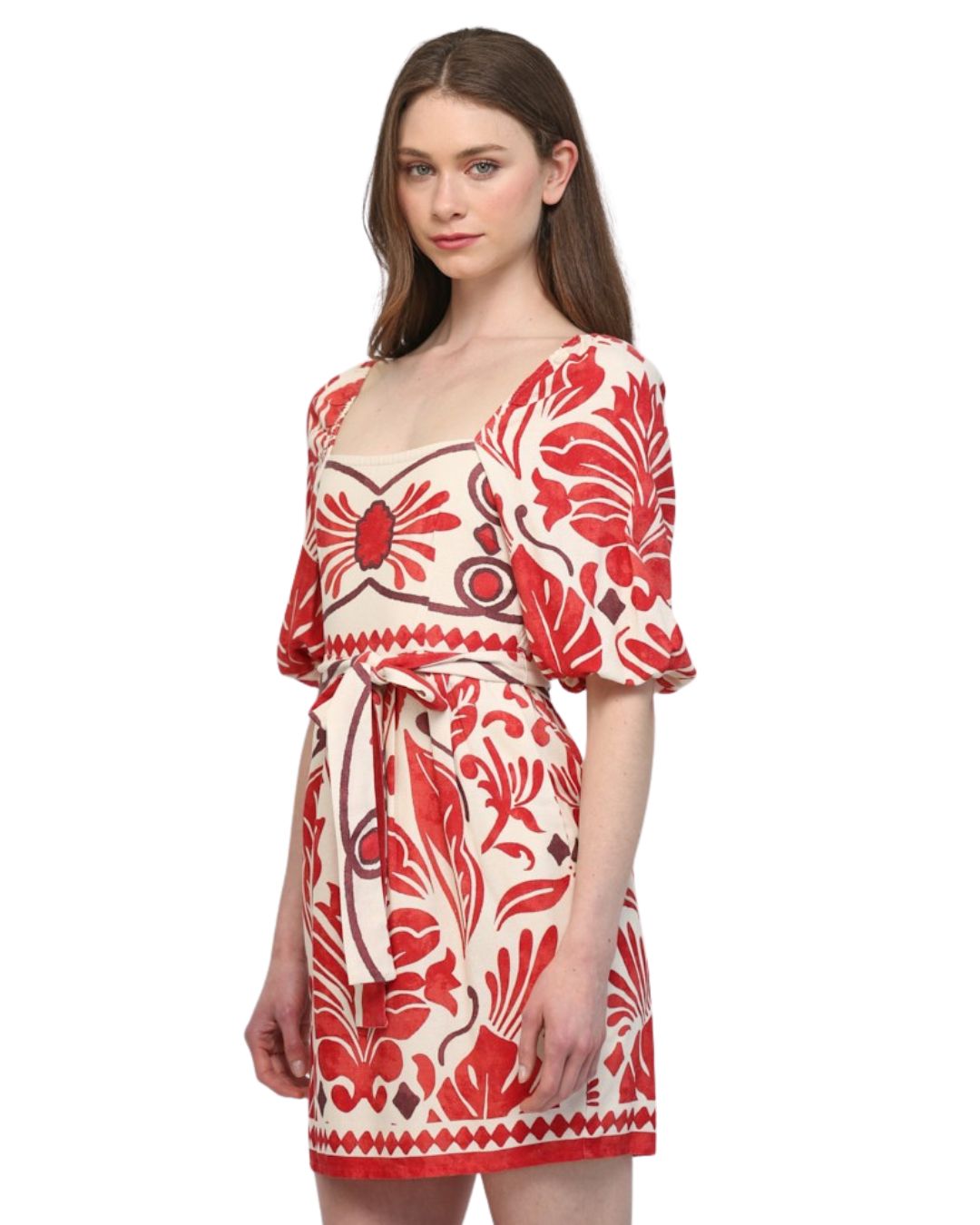 Rio Dress Ivory/Red