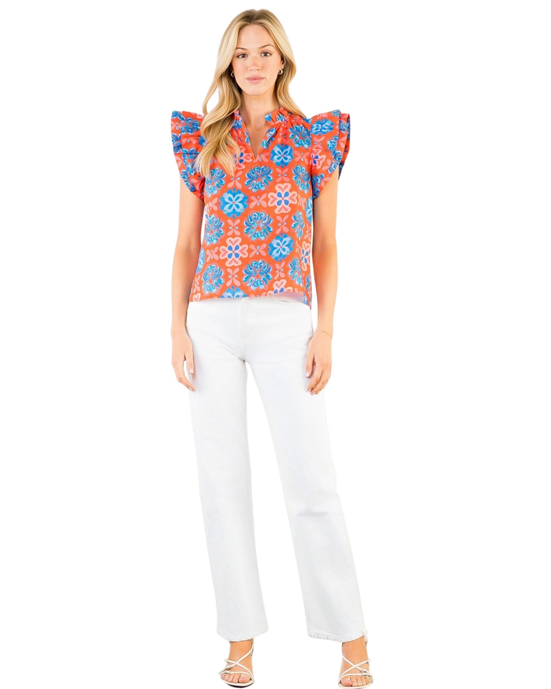 Emaley Top Pink/Orange