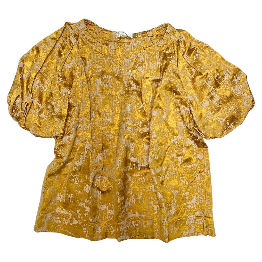 Pleated Puff SLV Top Gold