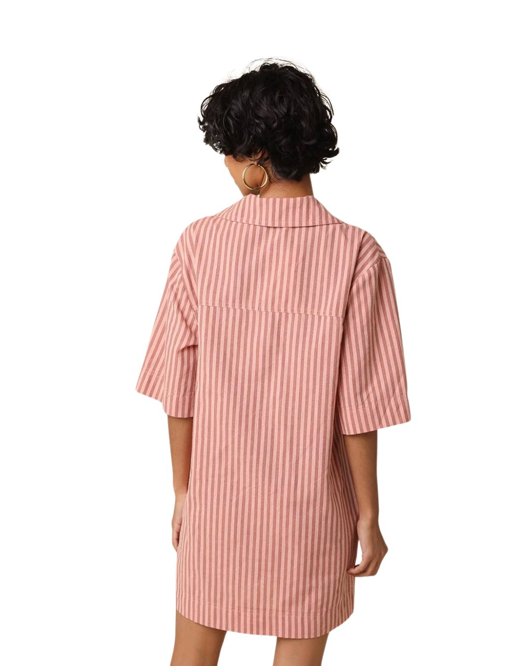 Earlie Dress Peach Stripe