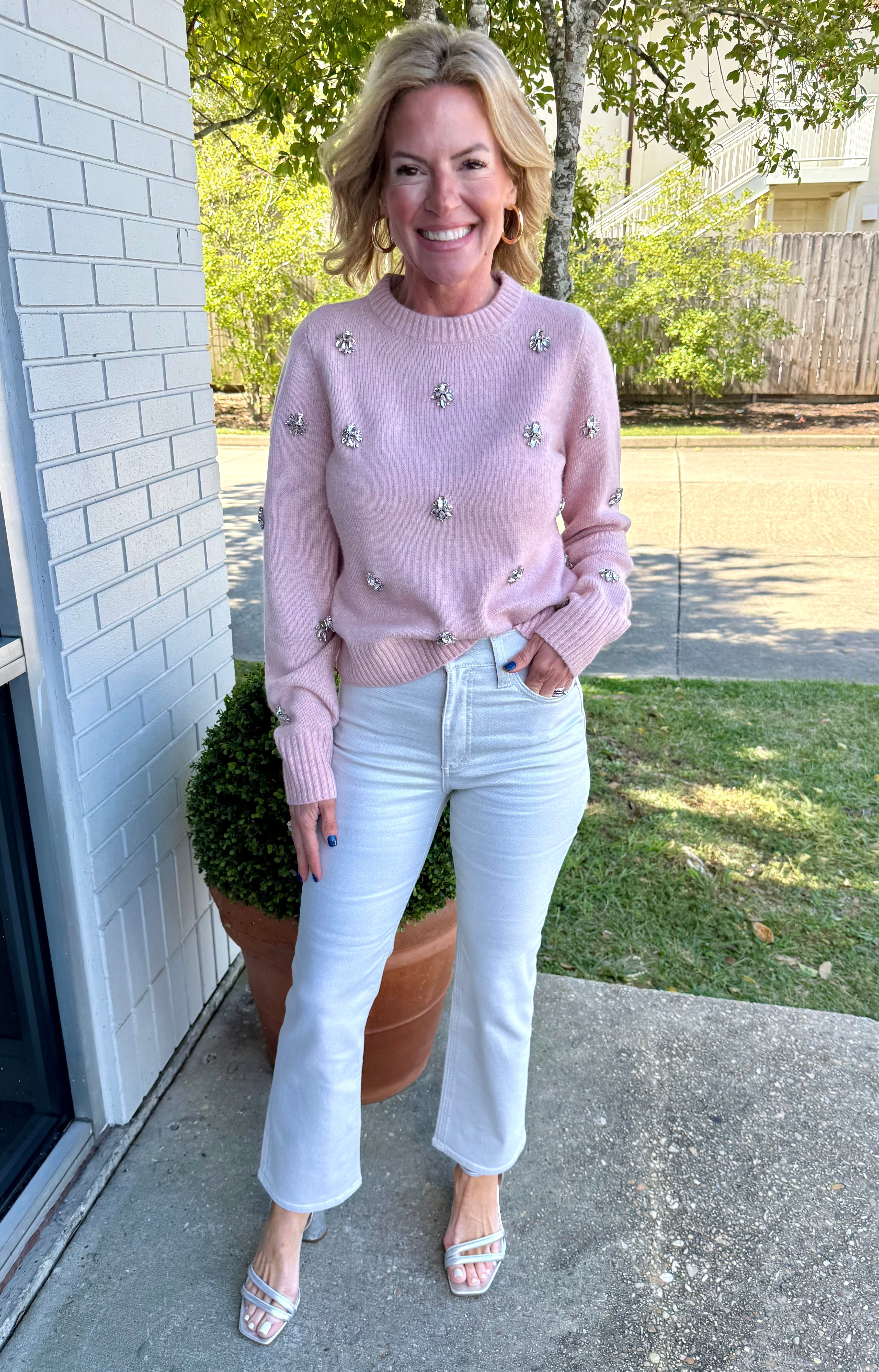 Lennon Cropped Flare Ivory