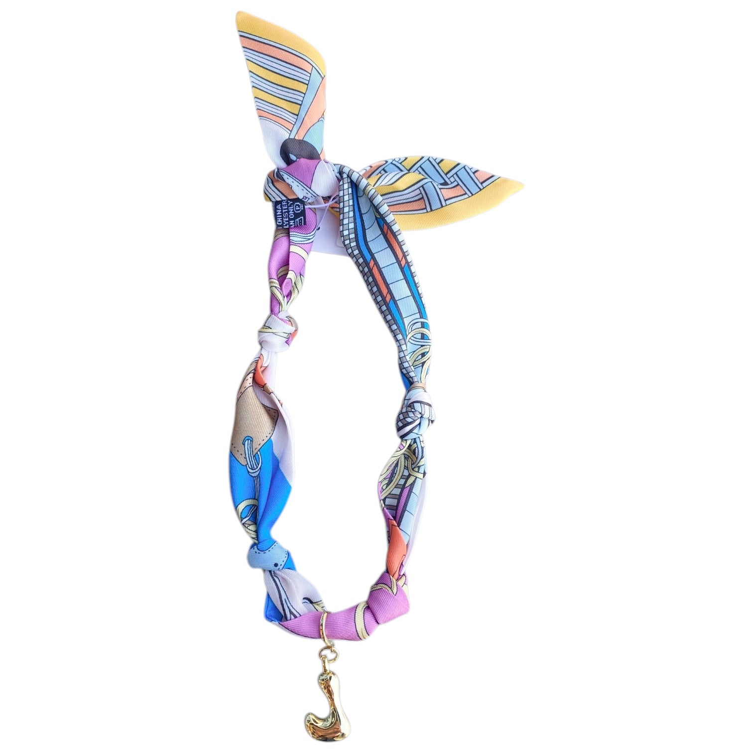 Initial Scarf Necklace