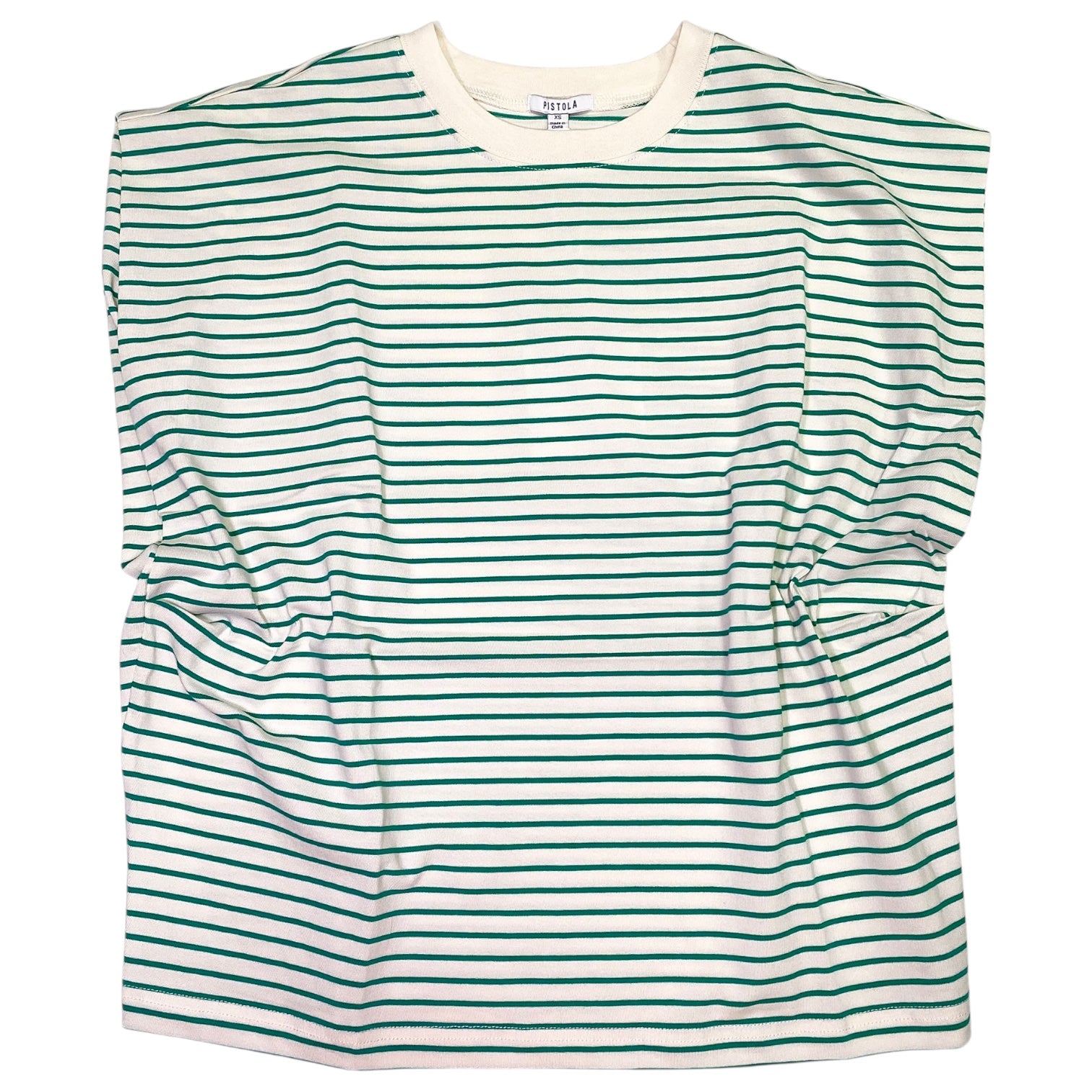 Trina Muscle Tee Green Stripe