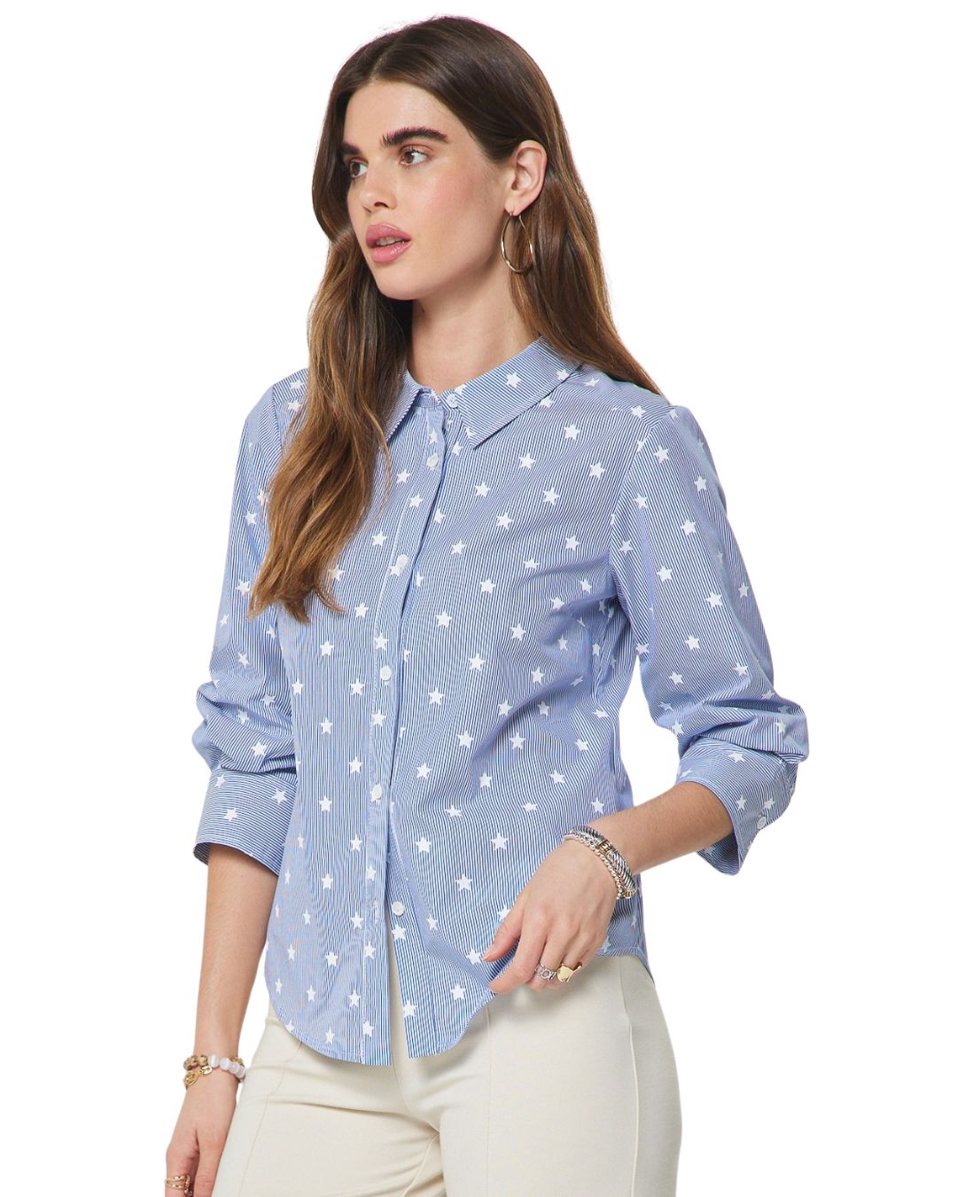 Theodora Top Blue-White
