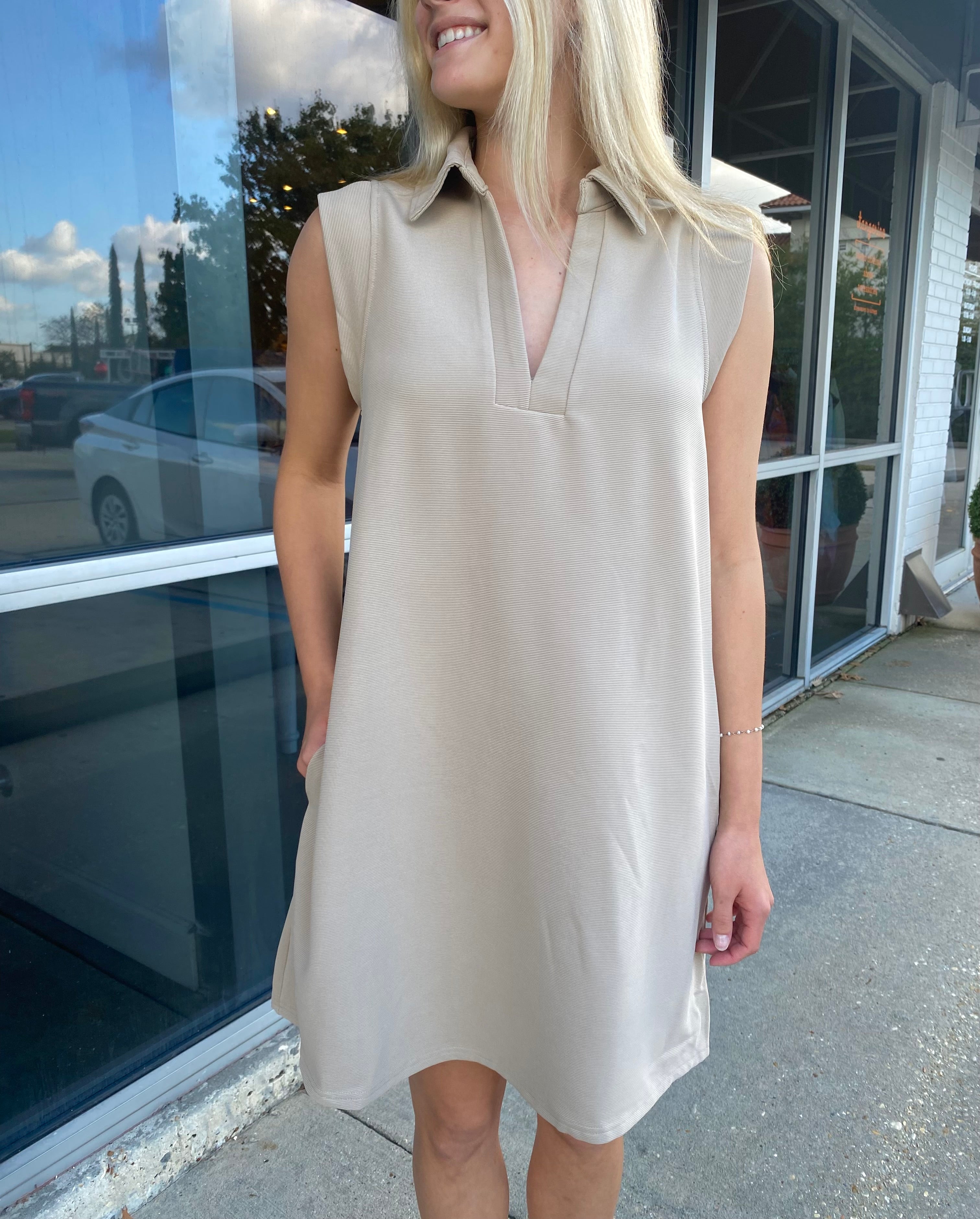 Martha Dress Taupe