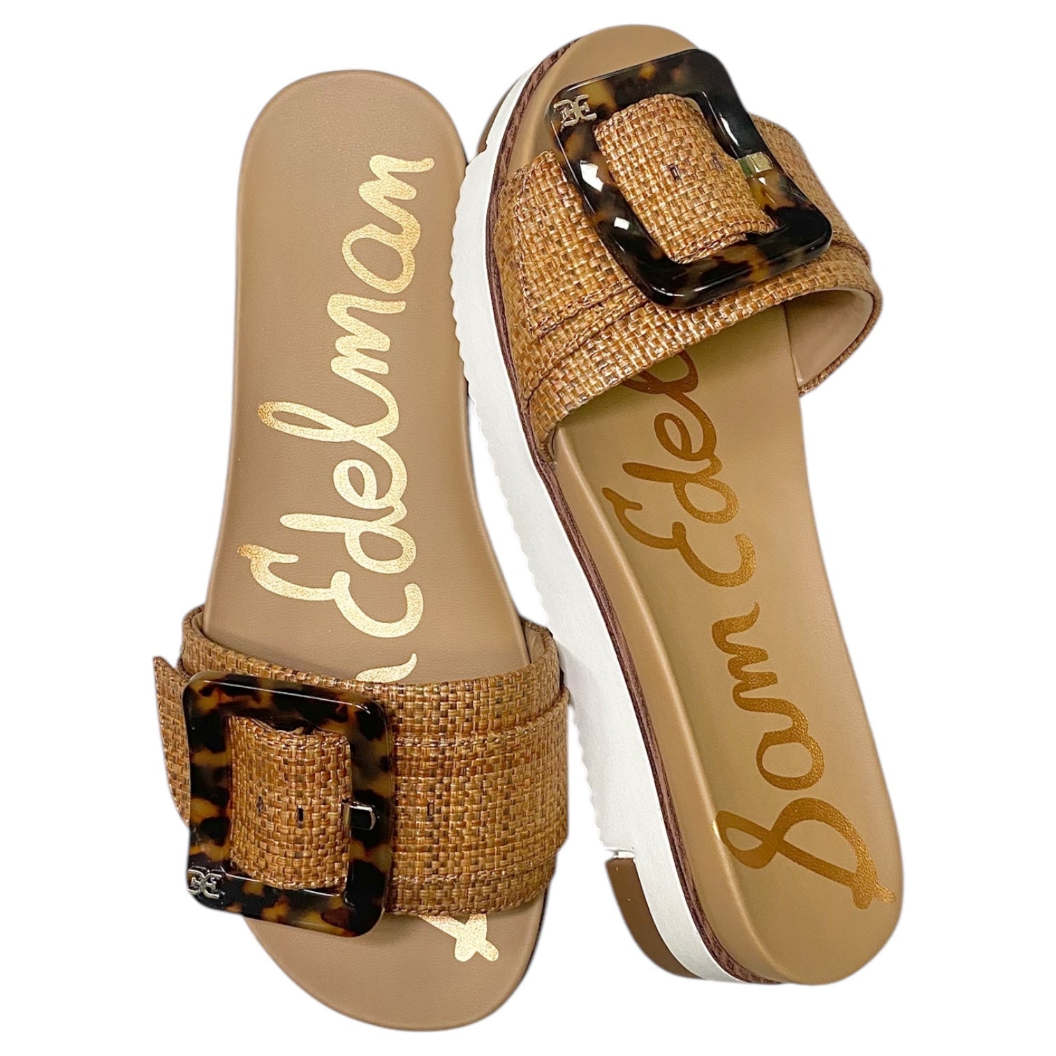 Platform Buckle Slide Cuoio
