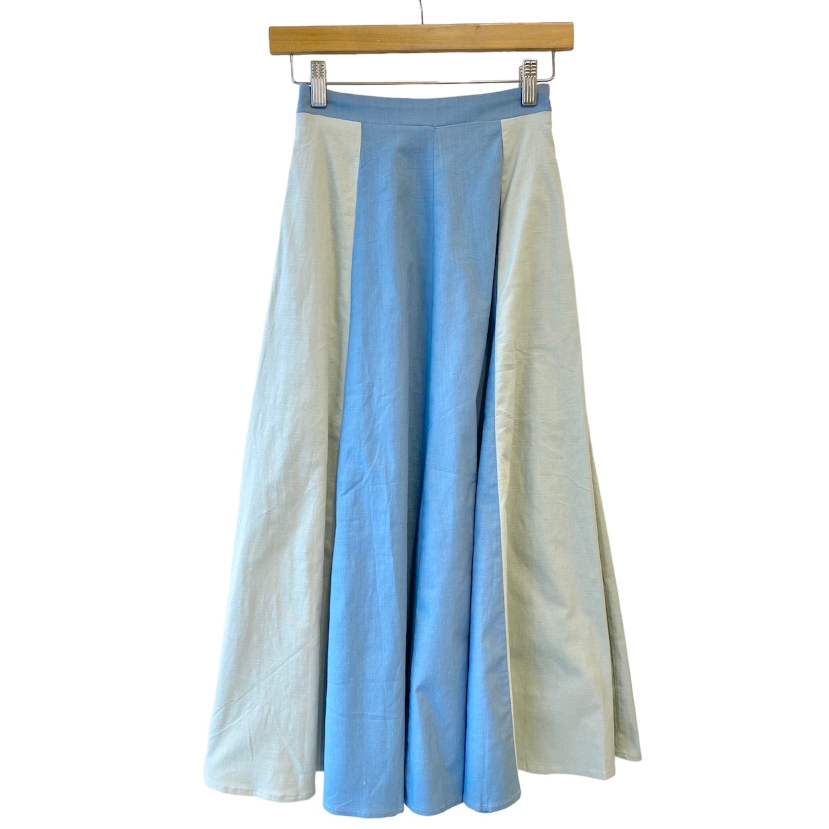 Colorblock Skirt Set Blue