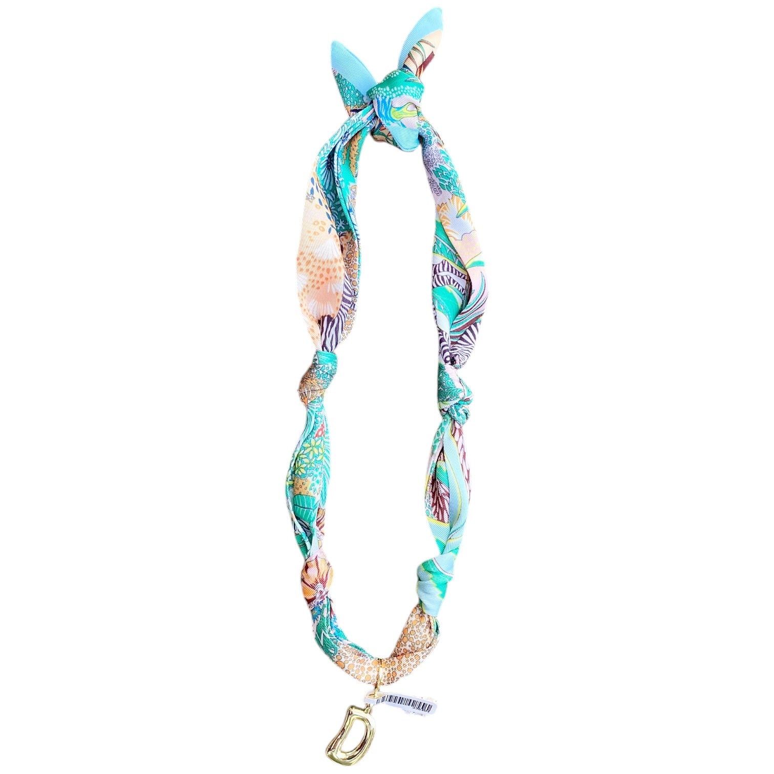 Initial Scarf Necklace