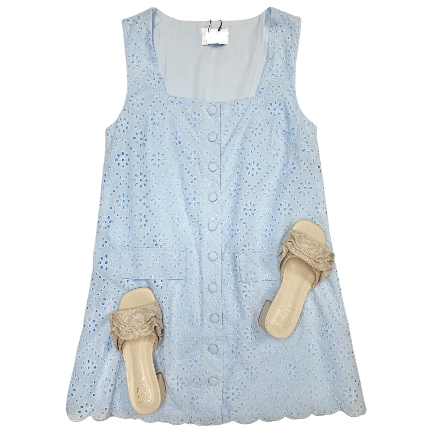 Eyelet Lace Mini Dress