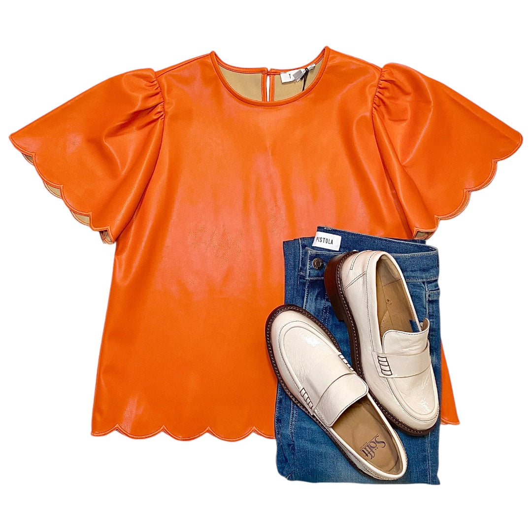 Alexia Leather Top