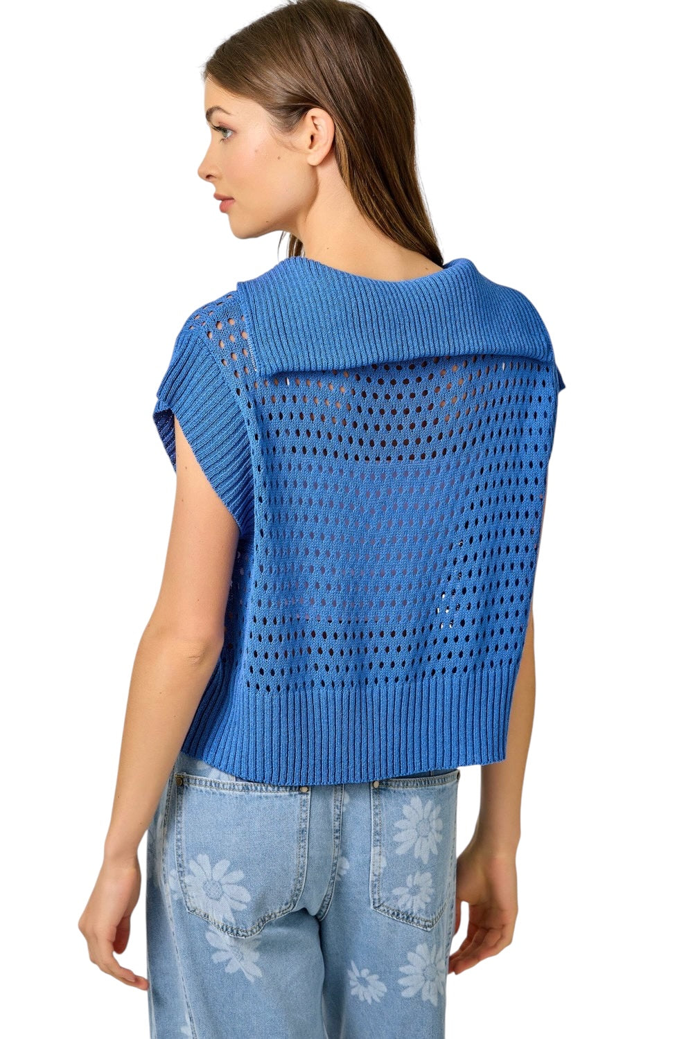 Kyomi Quarter Zip Royal Blue