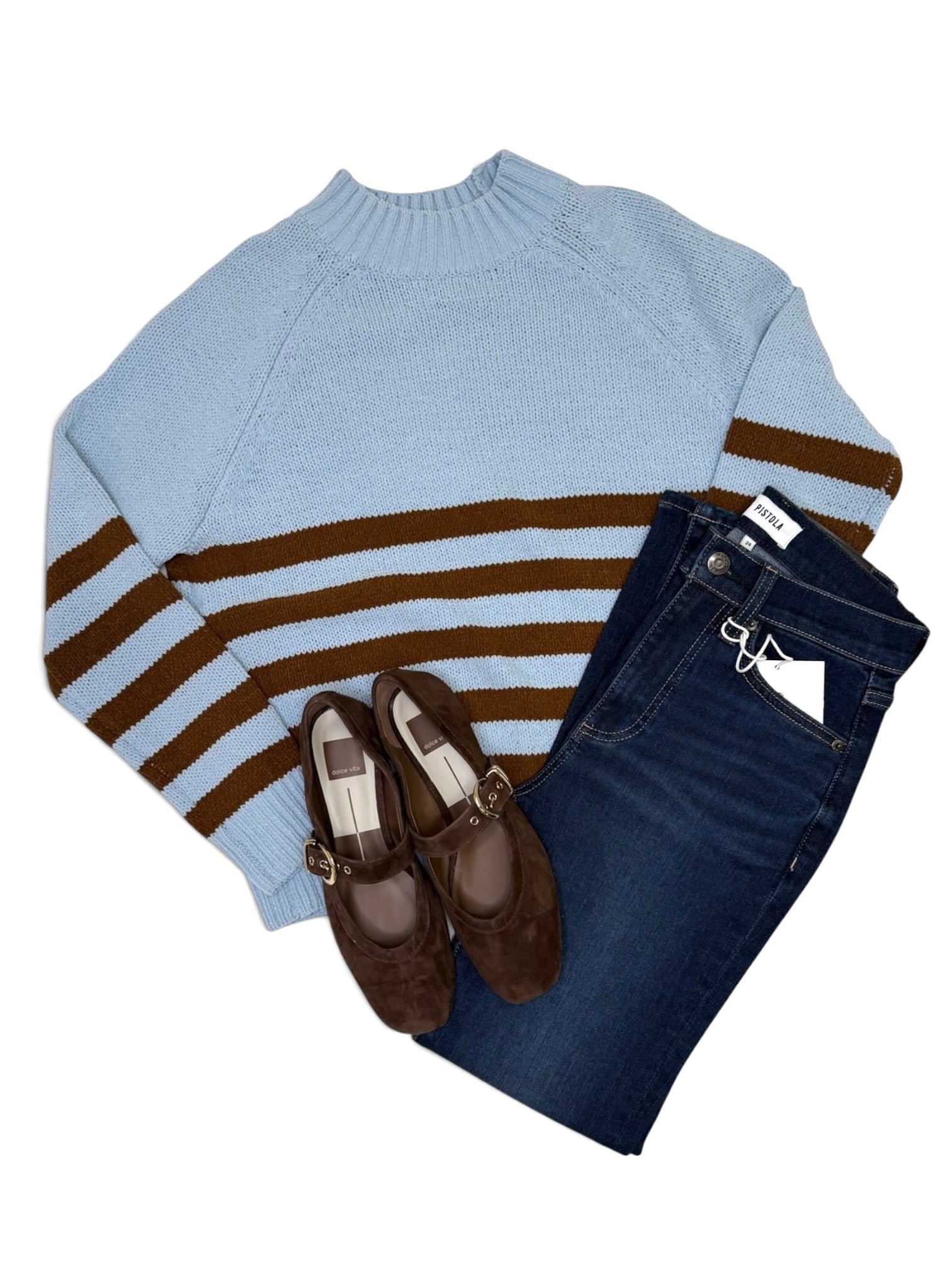 Aurora Stripe Sweater Blue