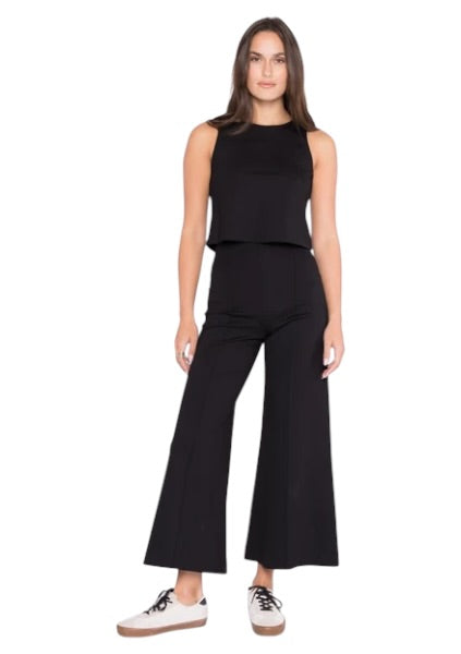 Cropped Wide Leg Pant Black
