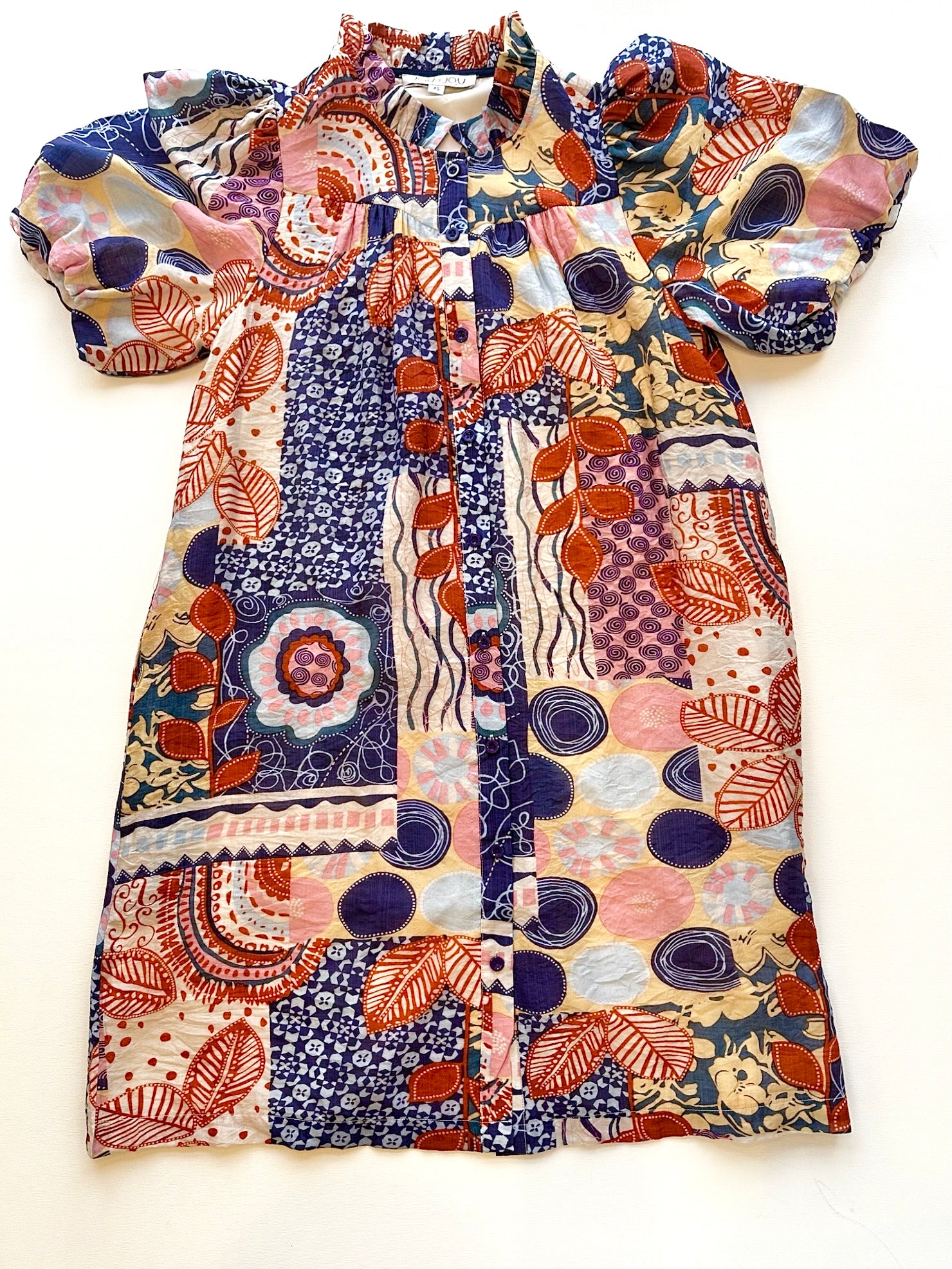 Dessa Puff Slv Dress Multi