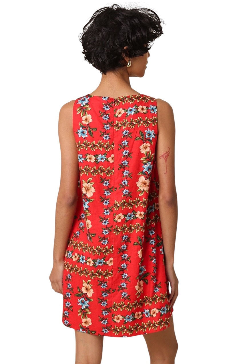 Madison Dress Red Multi