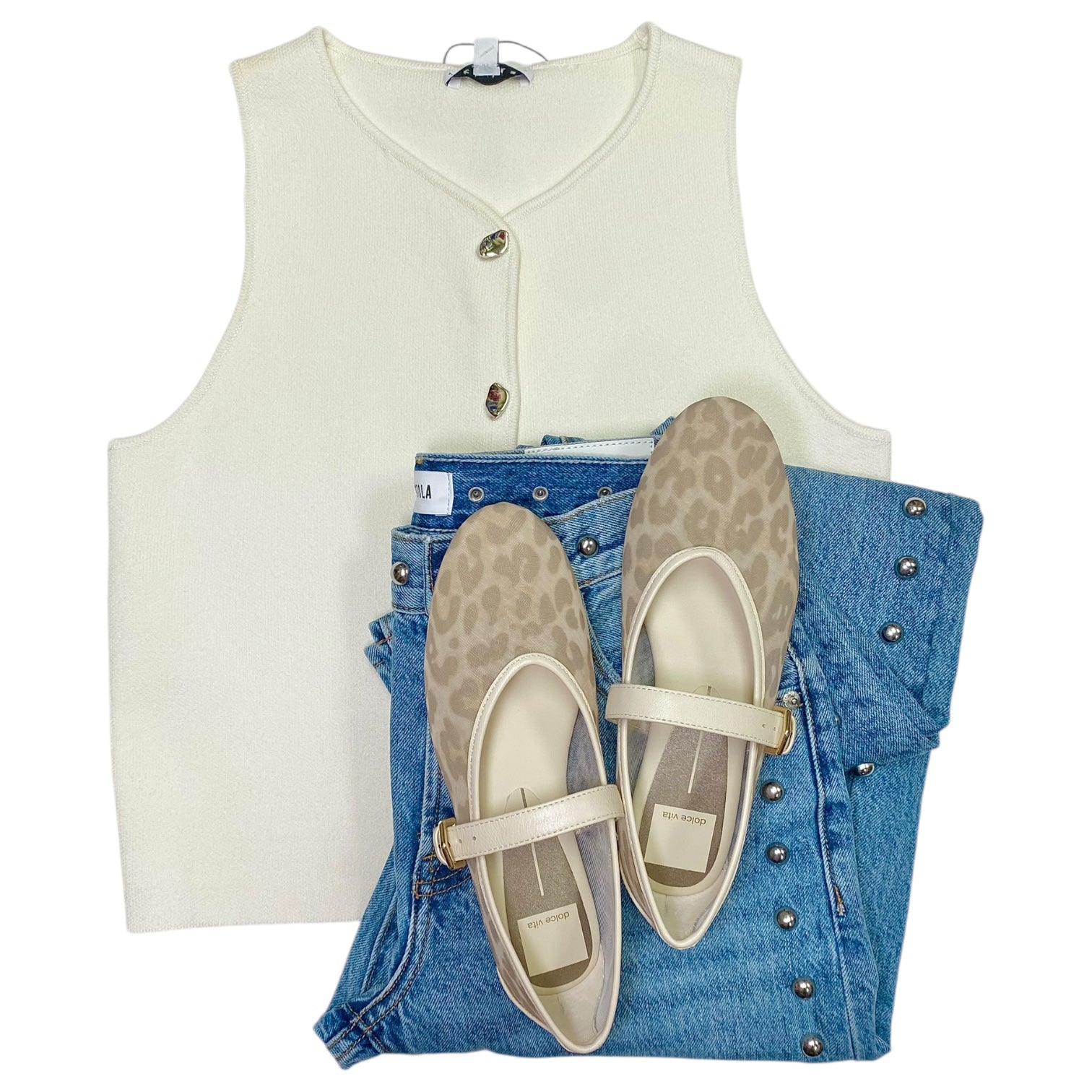 Knit Vest White