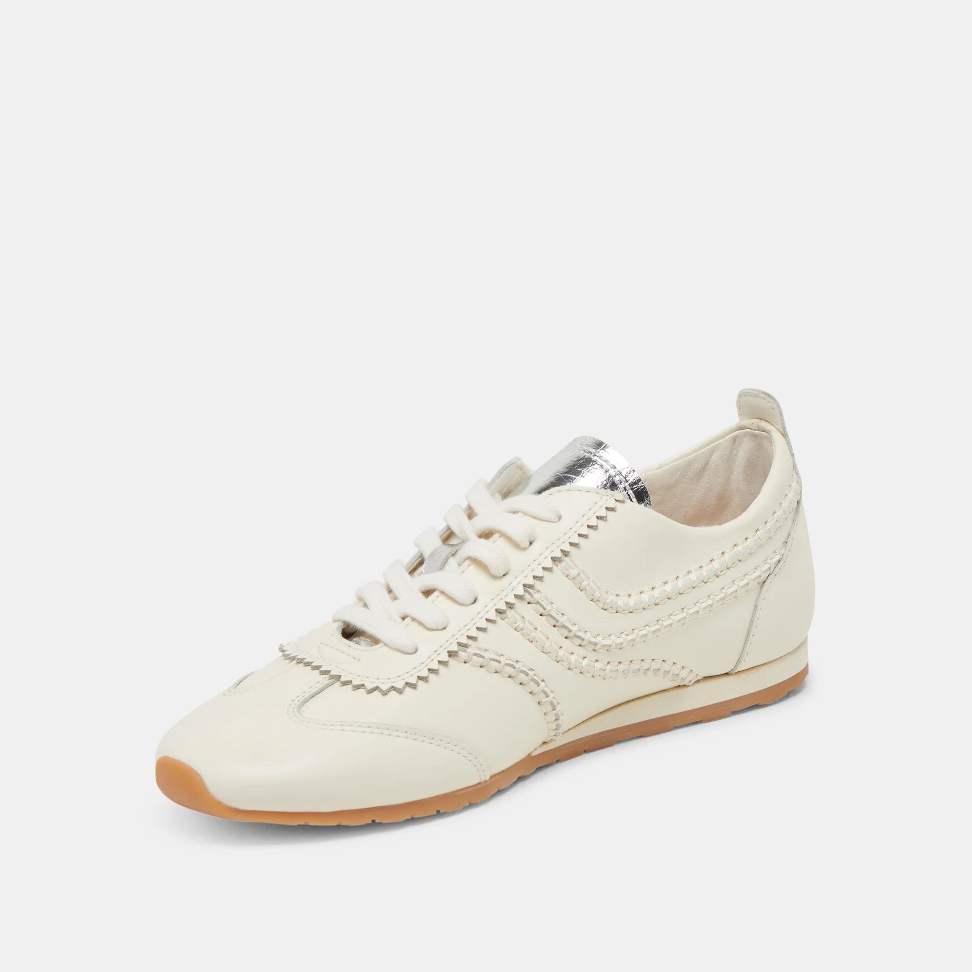 Sporty Sneaker Off White Leather