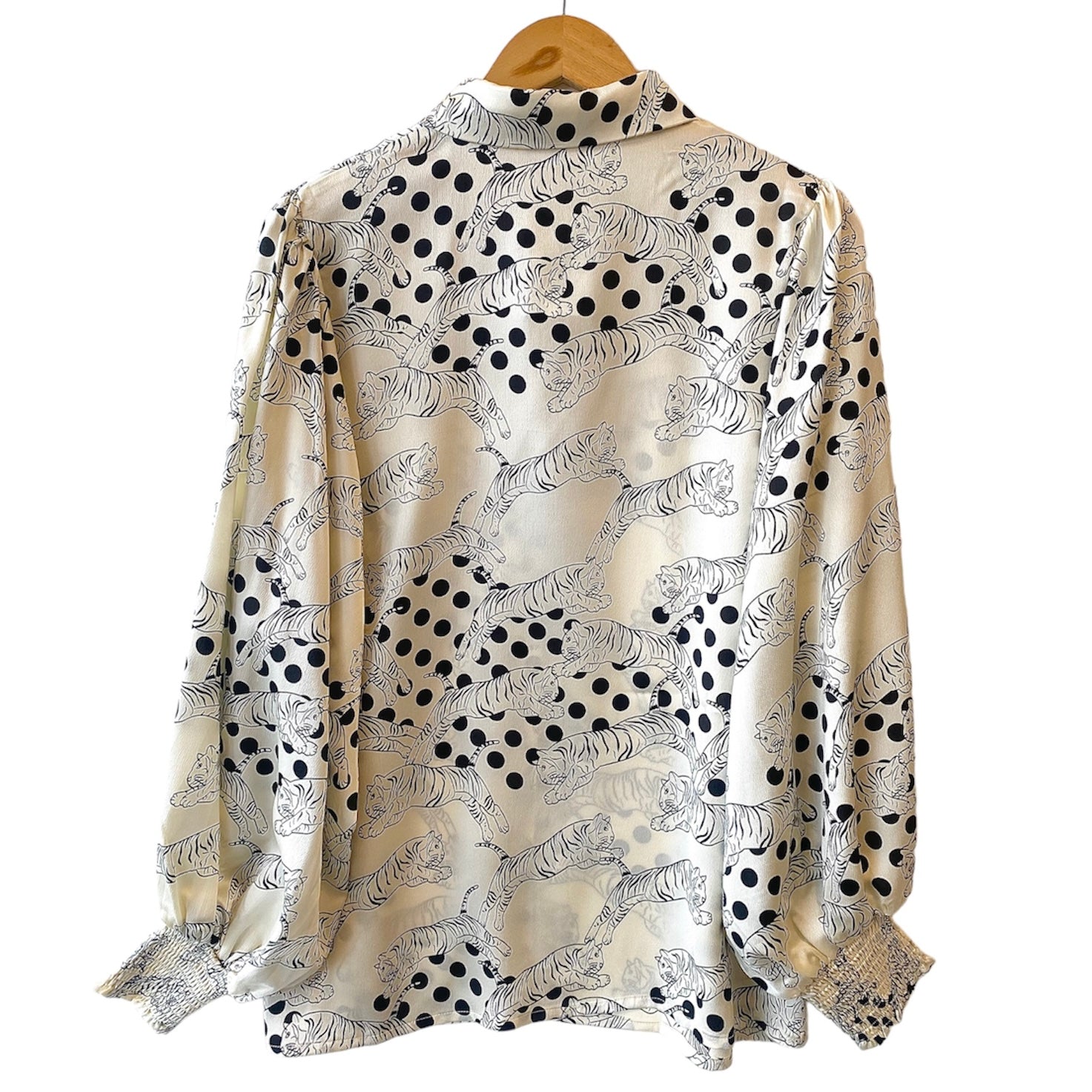Kassidy Tiger Print Top Ivory