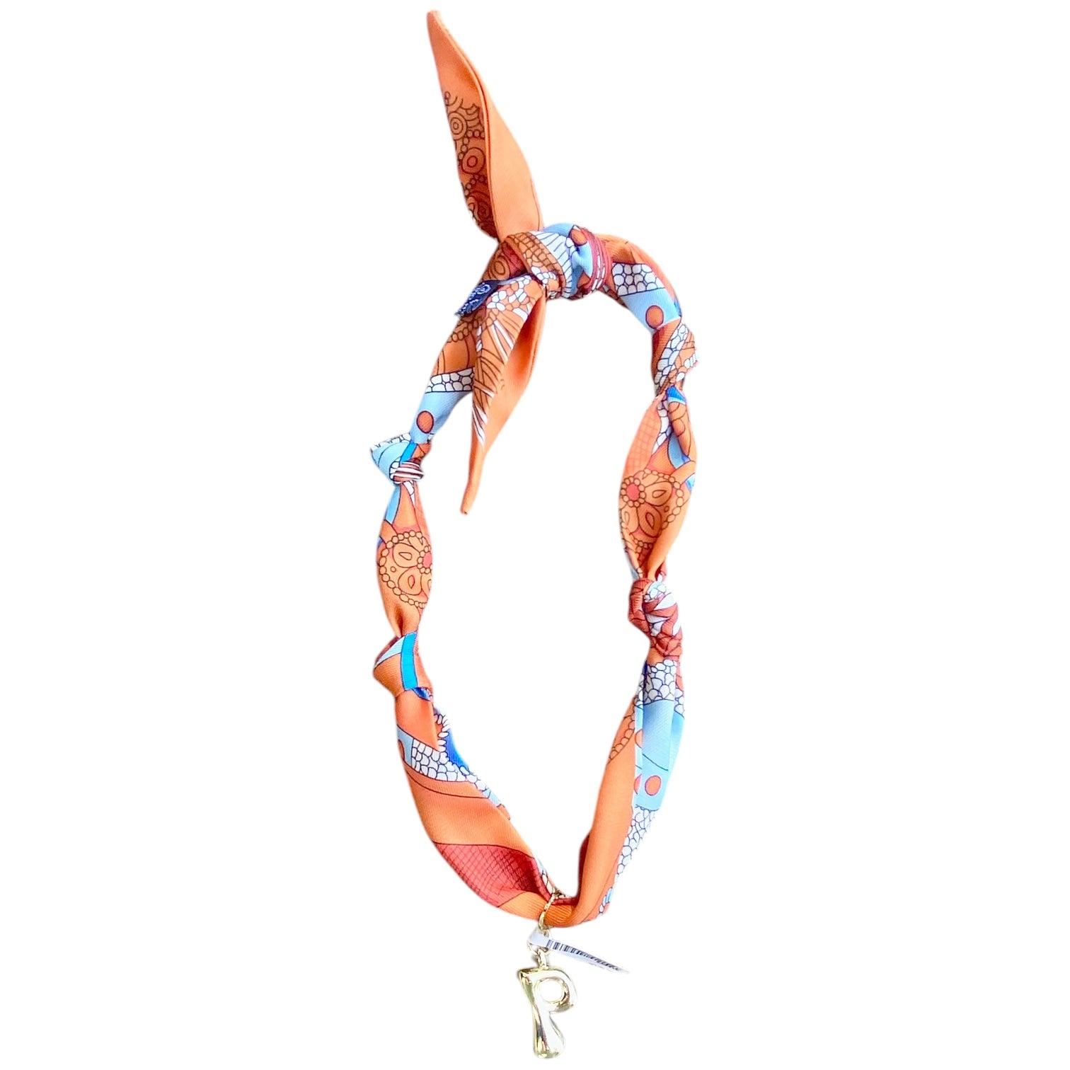 Initial Scarf Necklace
