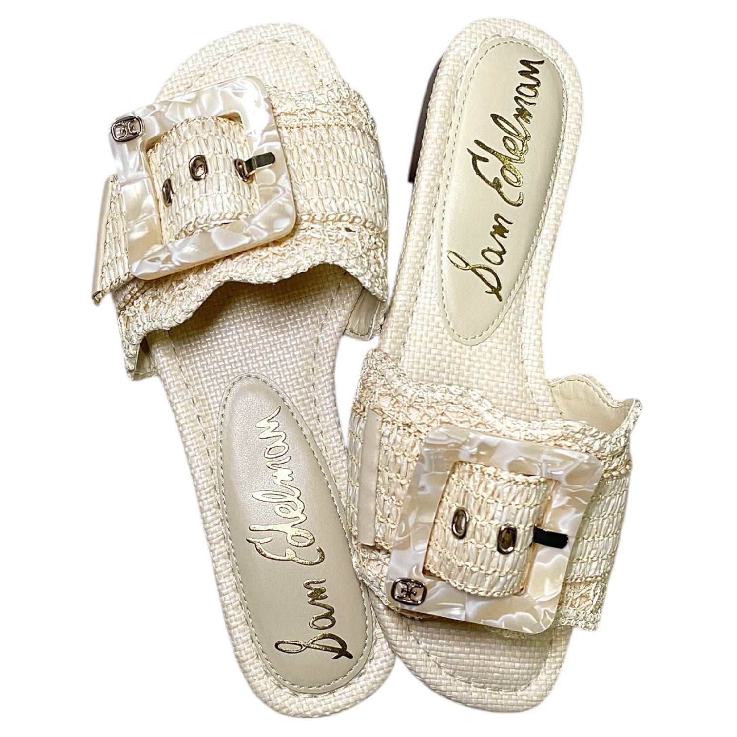 Bambi Buckle Sandal Linen