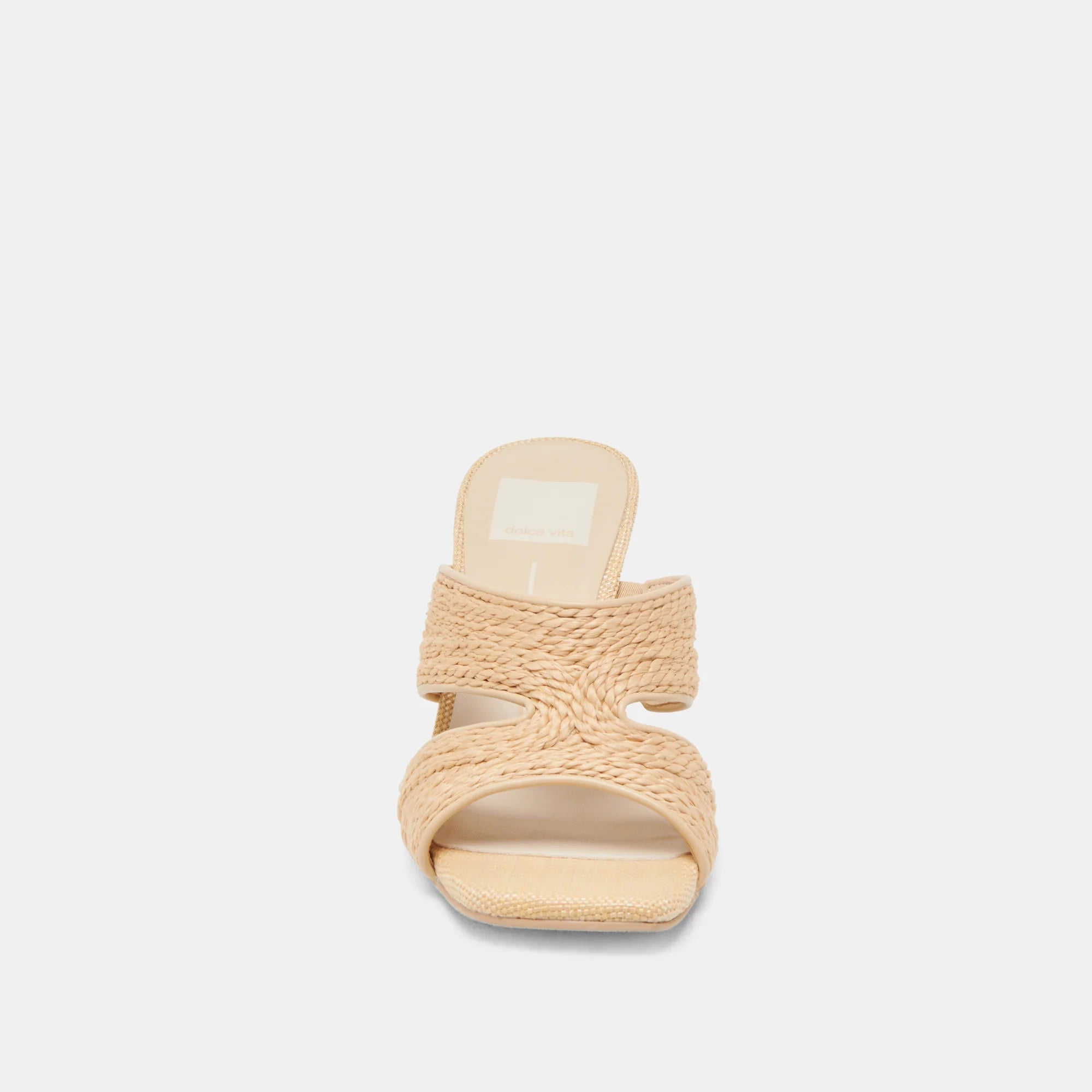Square Toe Heel LT. Nat Raffia