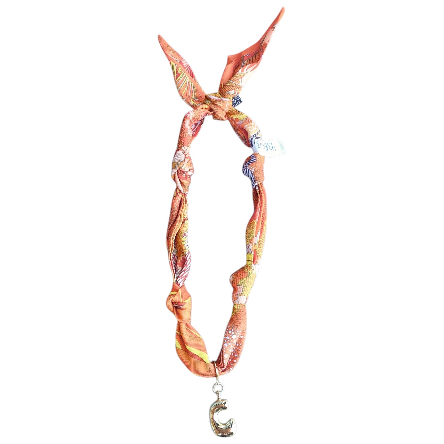Initial Scarf Necklace