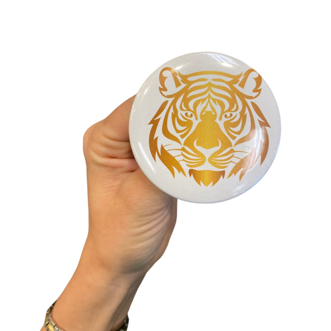 Gold Tiger Face Pin
