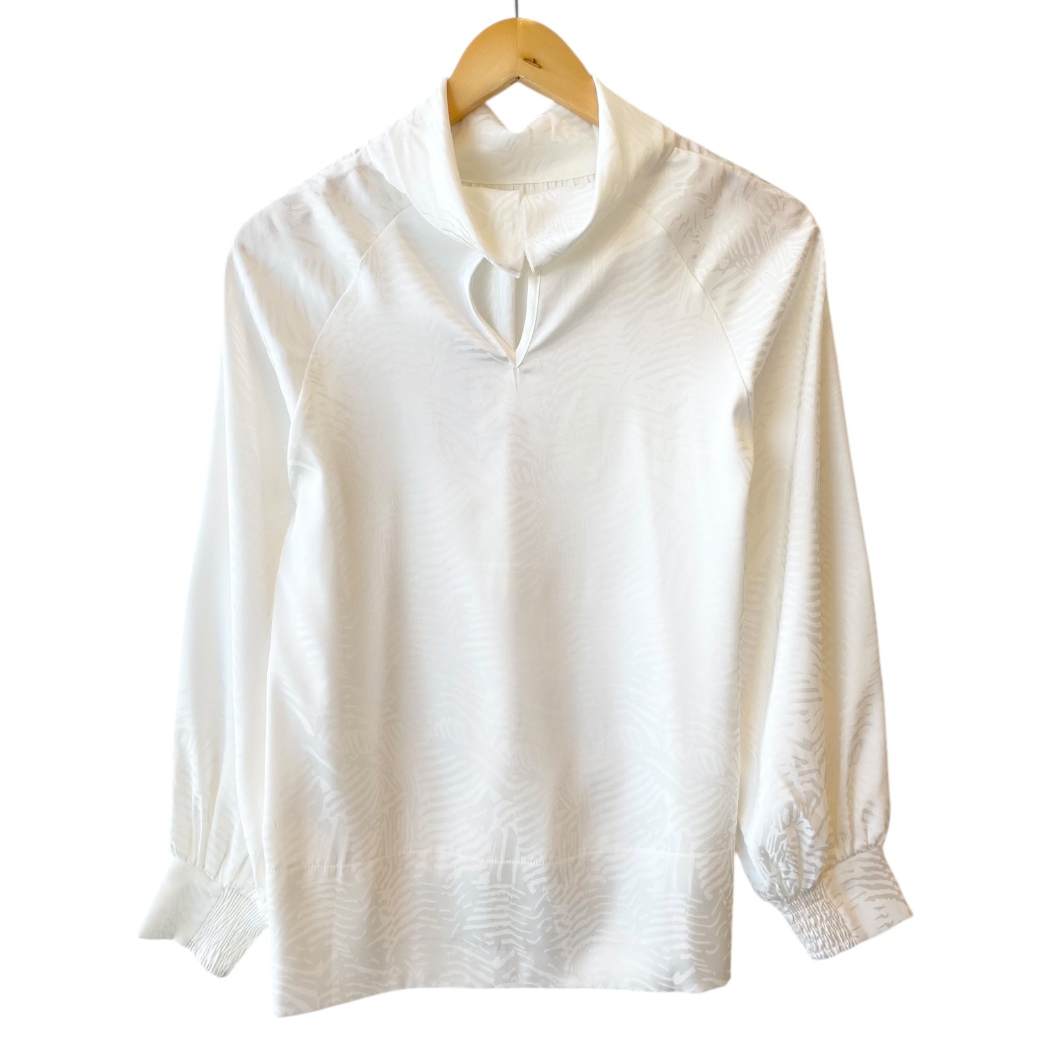 Roll Neck Blouse White