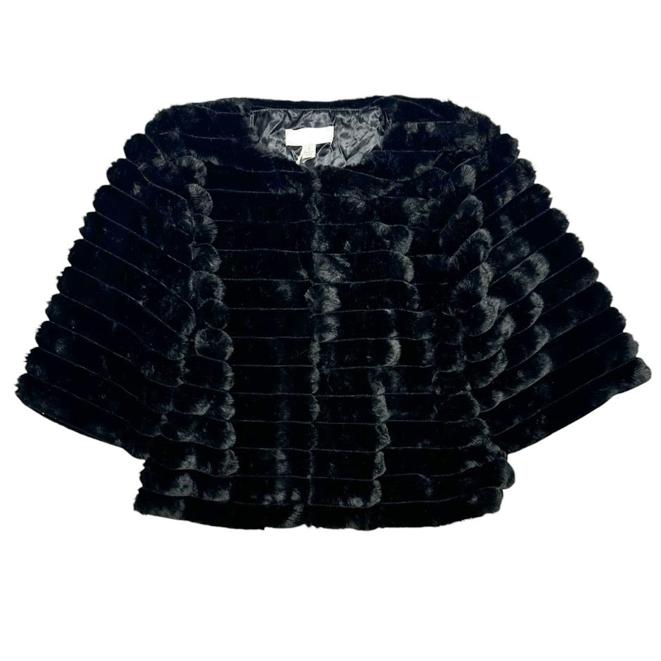 Cropped Fur Jacket Black