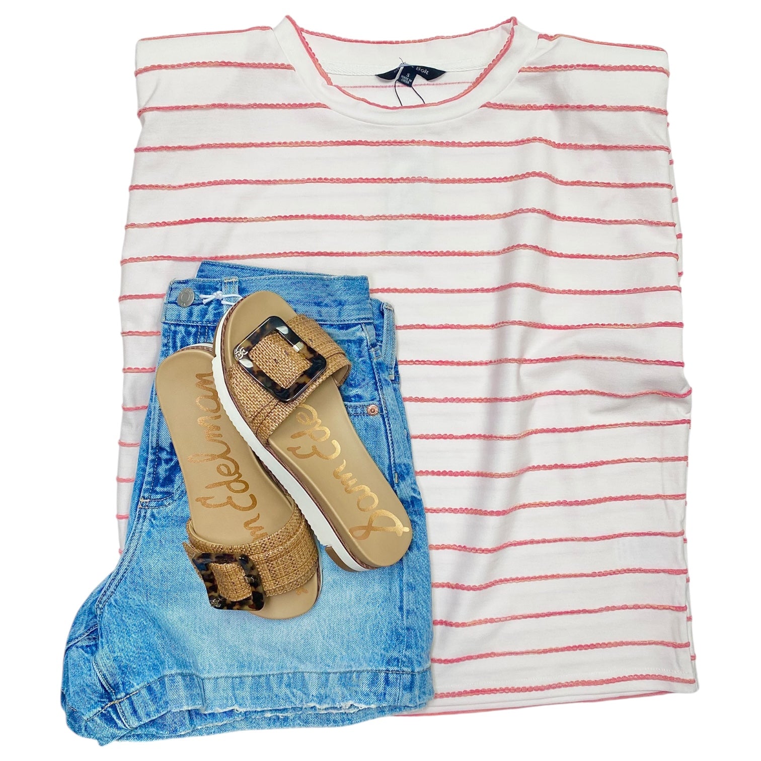 Shoulder Pad Tee White/Red