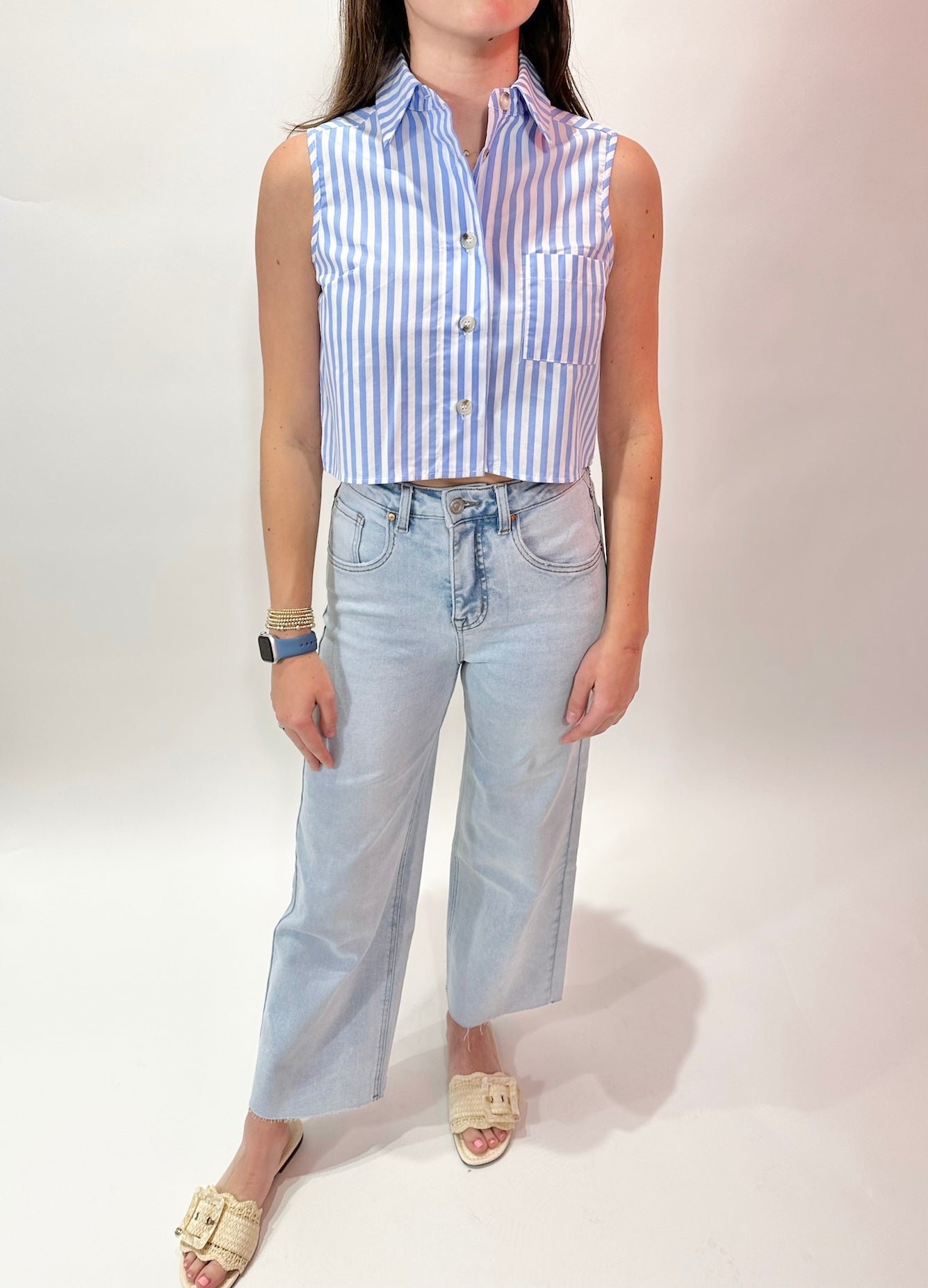 Arden Stripe Shirt LT. Blue