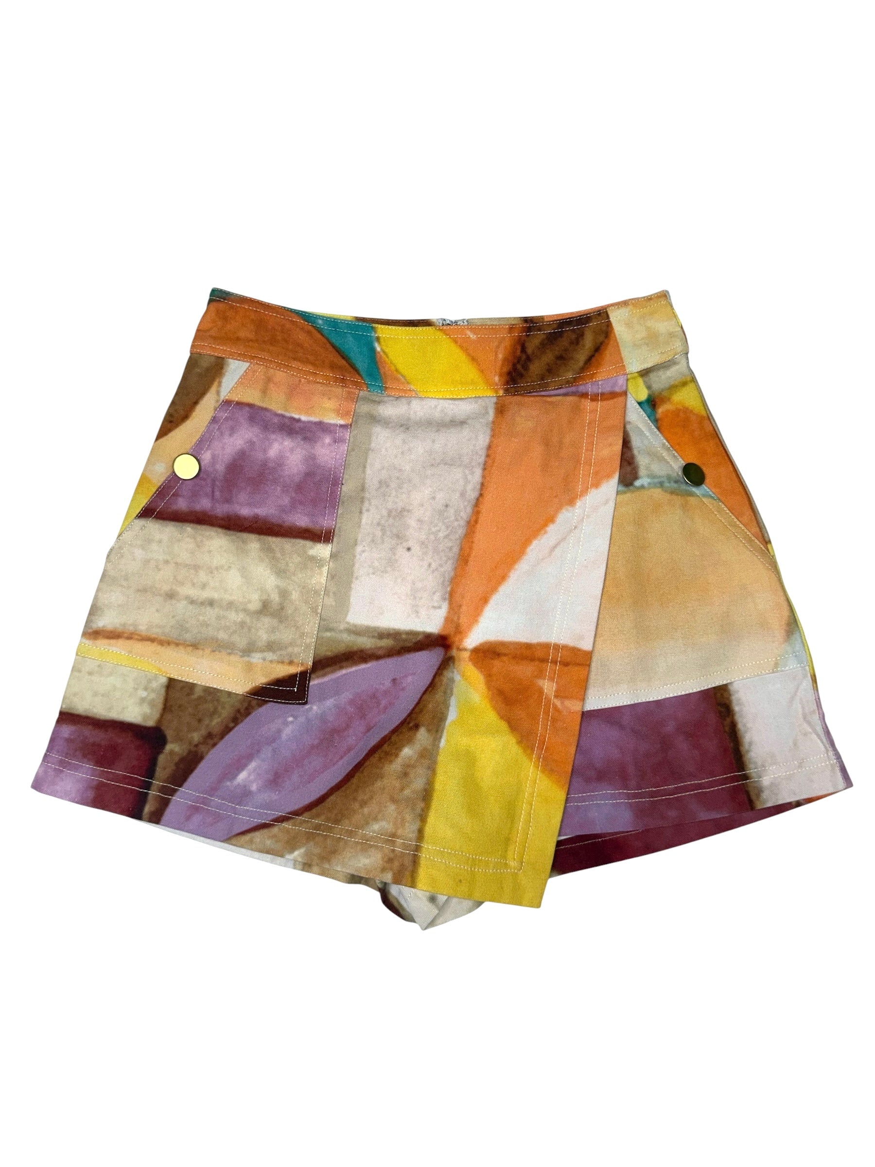 Noa Wrap Skirt Yellow Multi