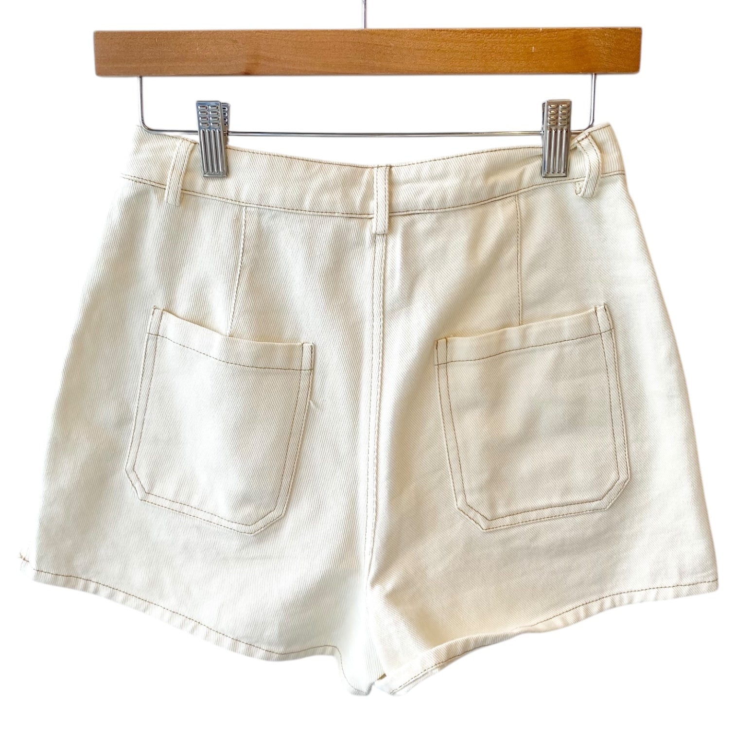 Lollie Denim Shorts Ivory