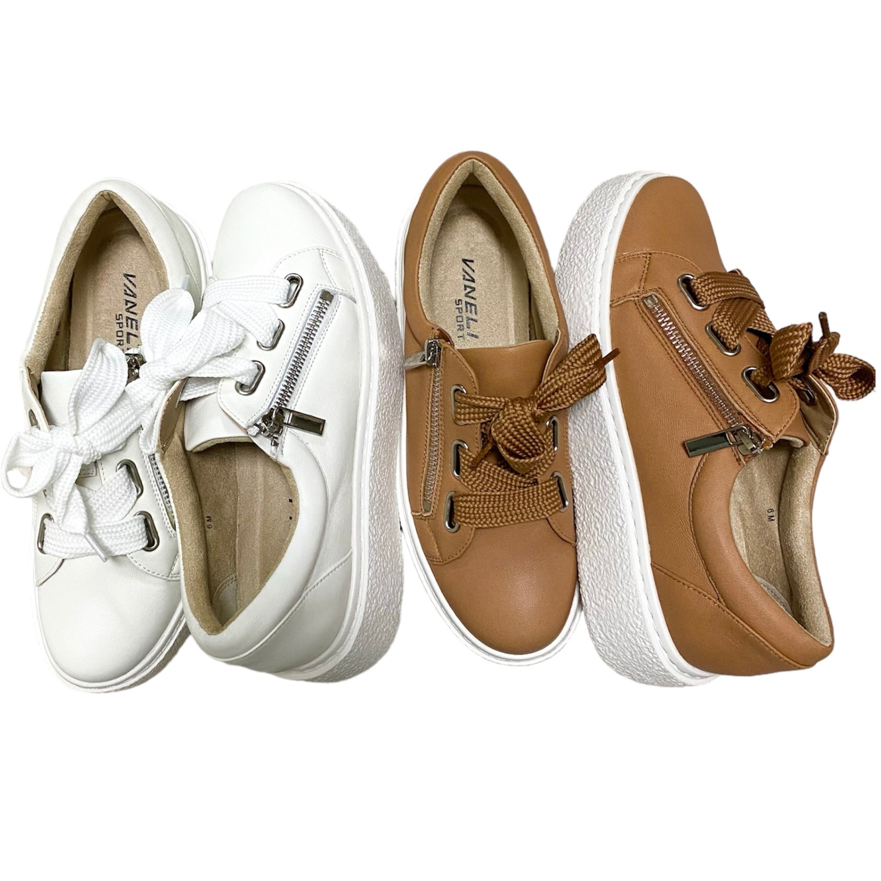 Yucel Laceup Sneaker Cuoio Nappa