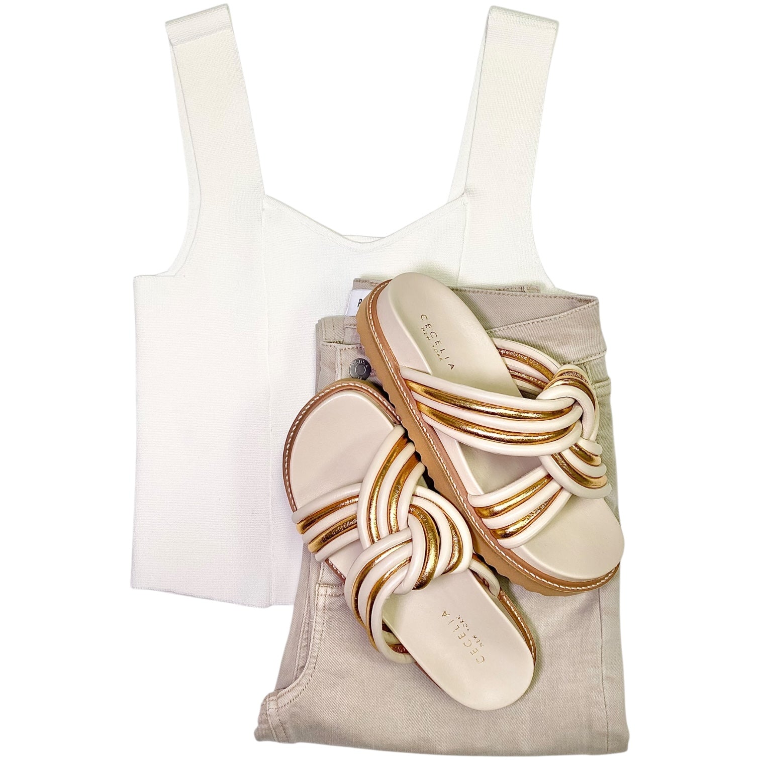 SLVLS Sweater Tank White