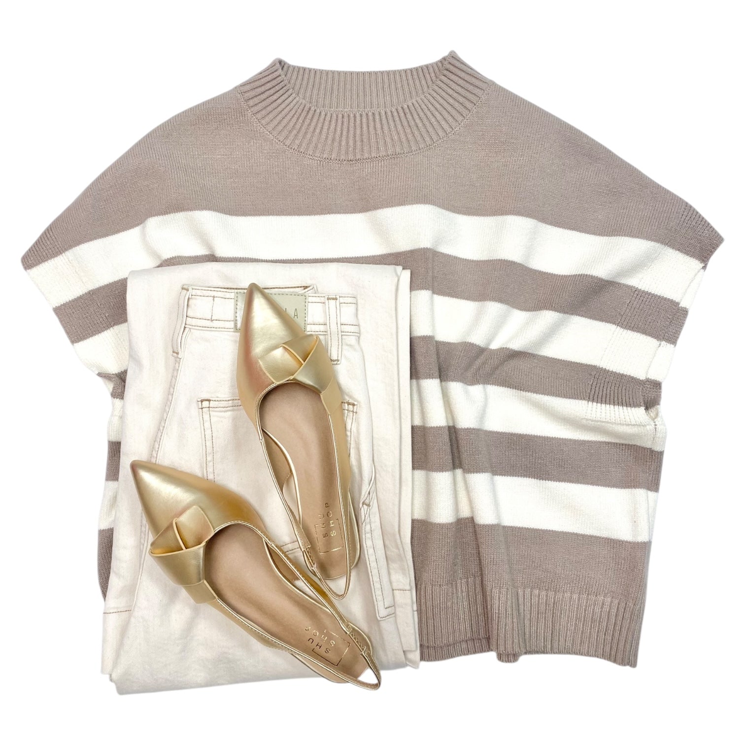 Audrey Bow Flat Gold