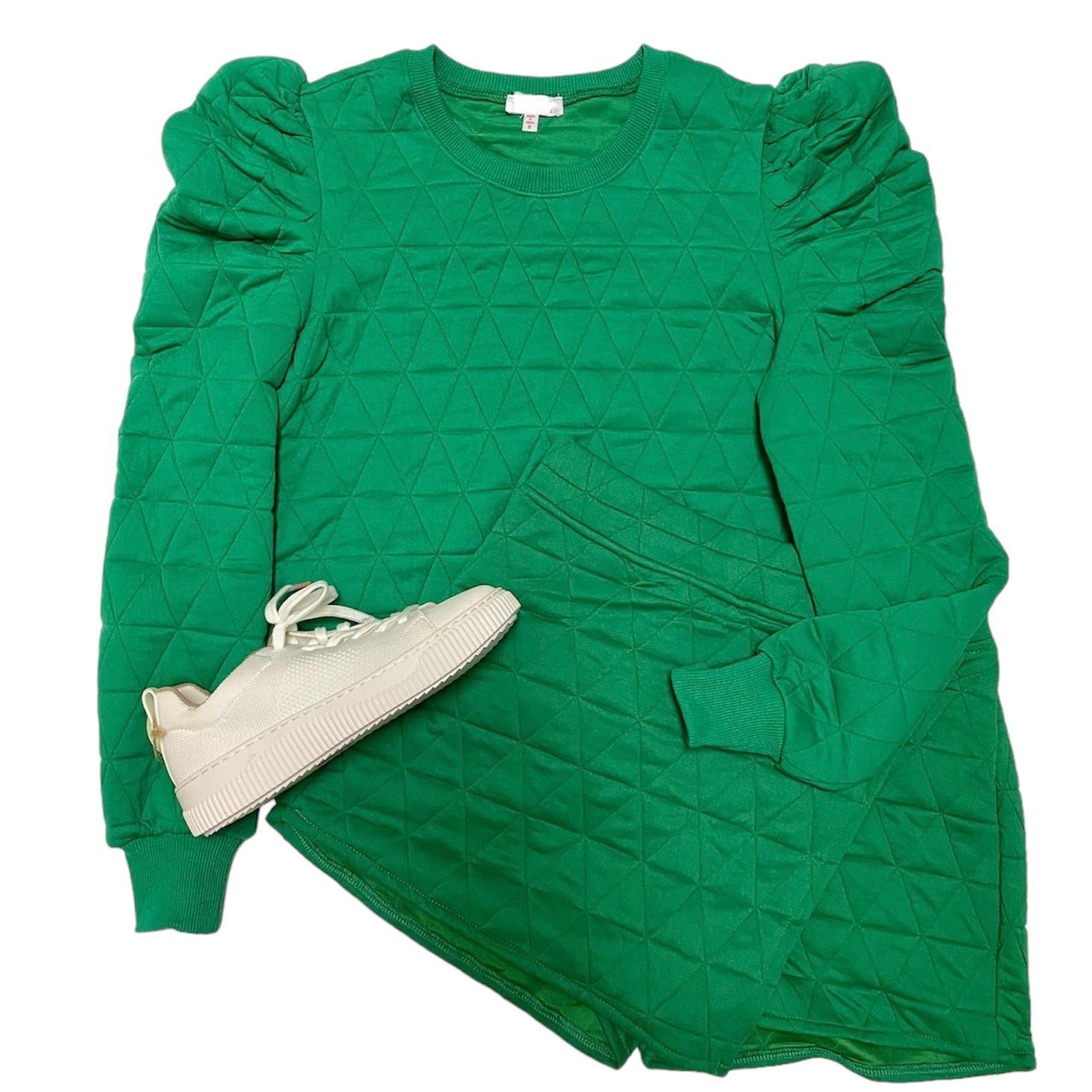 Quilted Sweatshirt Green