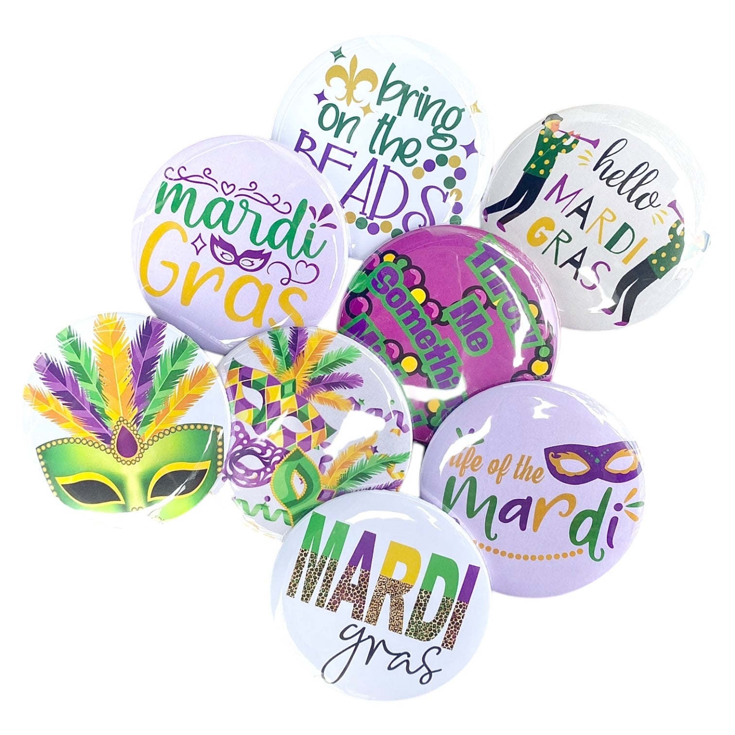 Mardi Gras Script Pin