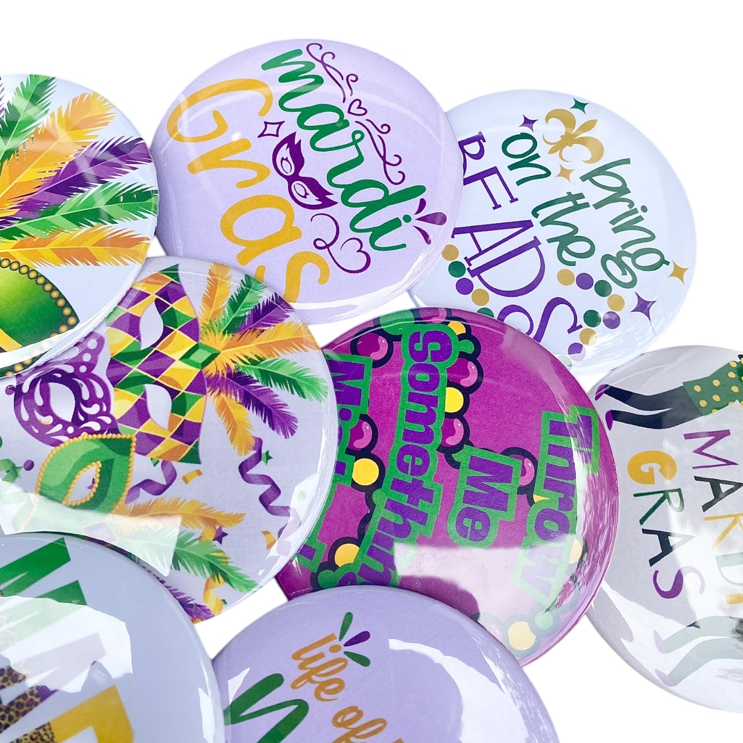 Mardi Gras Script Pin
